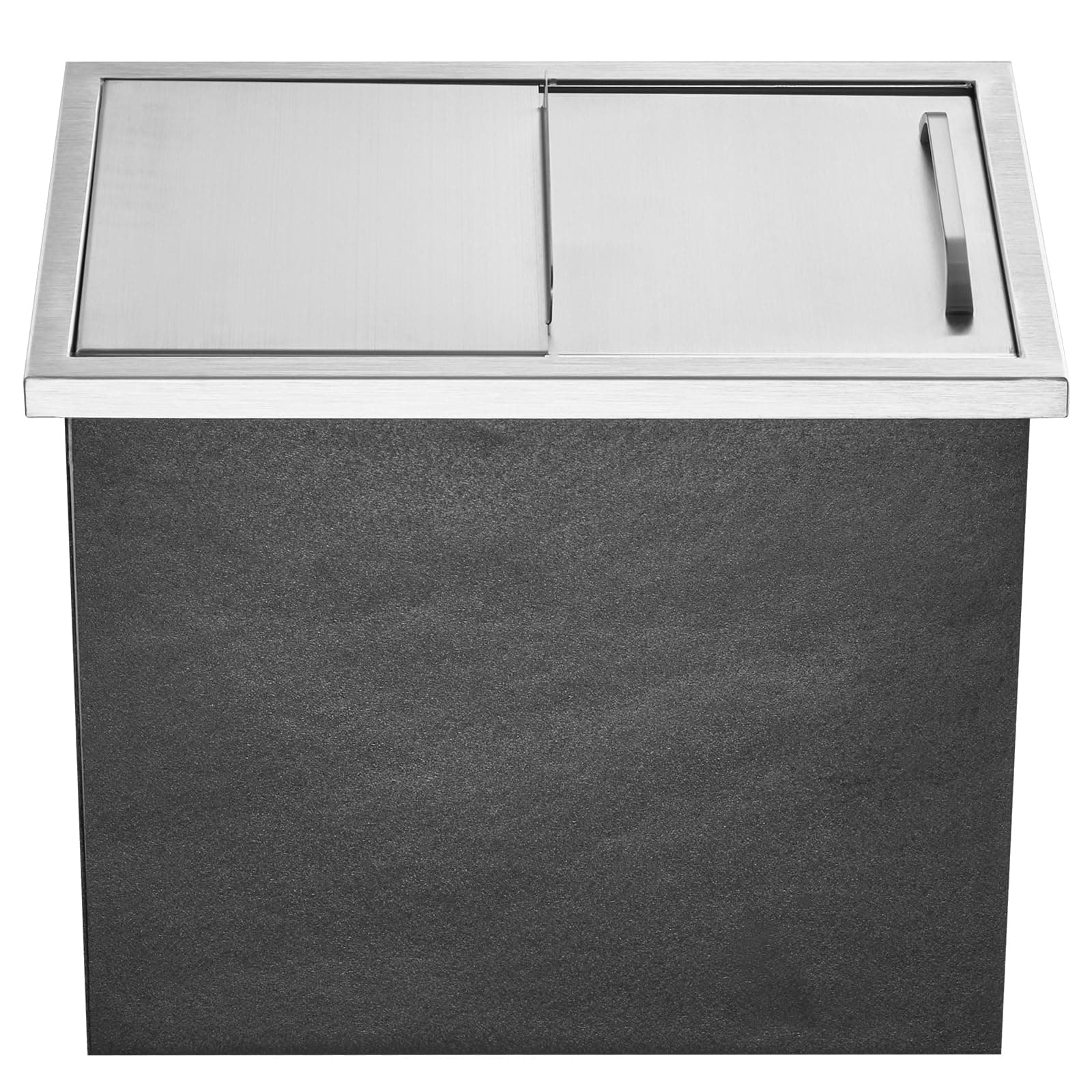 Drop in Ice Chest 18L x 12W x 14.5H Inch Stainless Steel Ice Cooler with Sliding Cover Drop in Ice Bin Included Drain-Pipe and Drain Plug for Cold Wine Beer