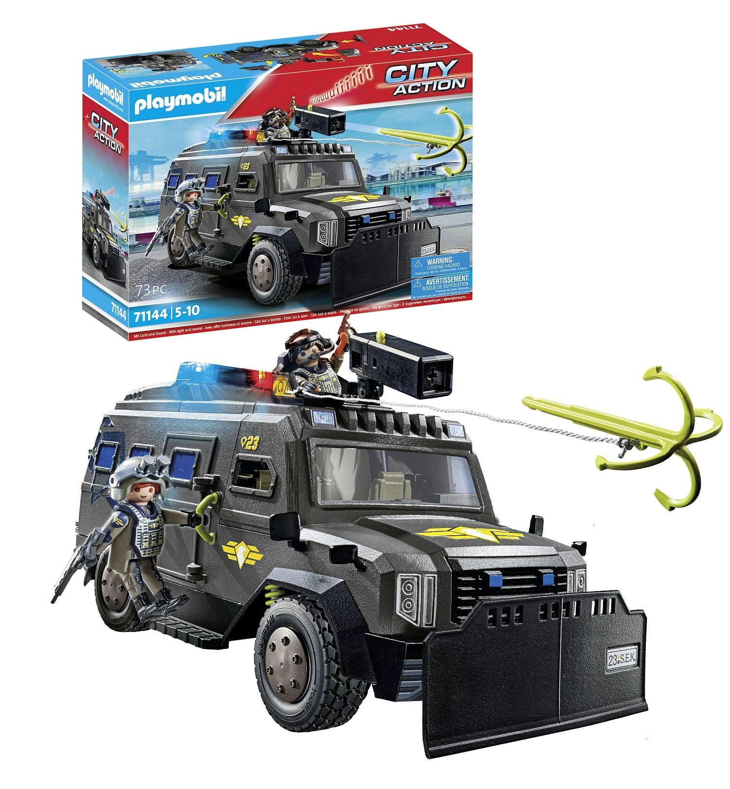– Playmobil 71144 City Action Tactical Police All-Terrain Vehicle, modern special forces off-road vehicle with light and sound, fun imaginative role-play, playset suitable for children ages 5+