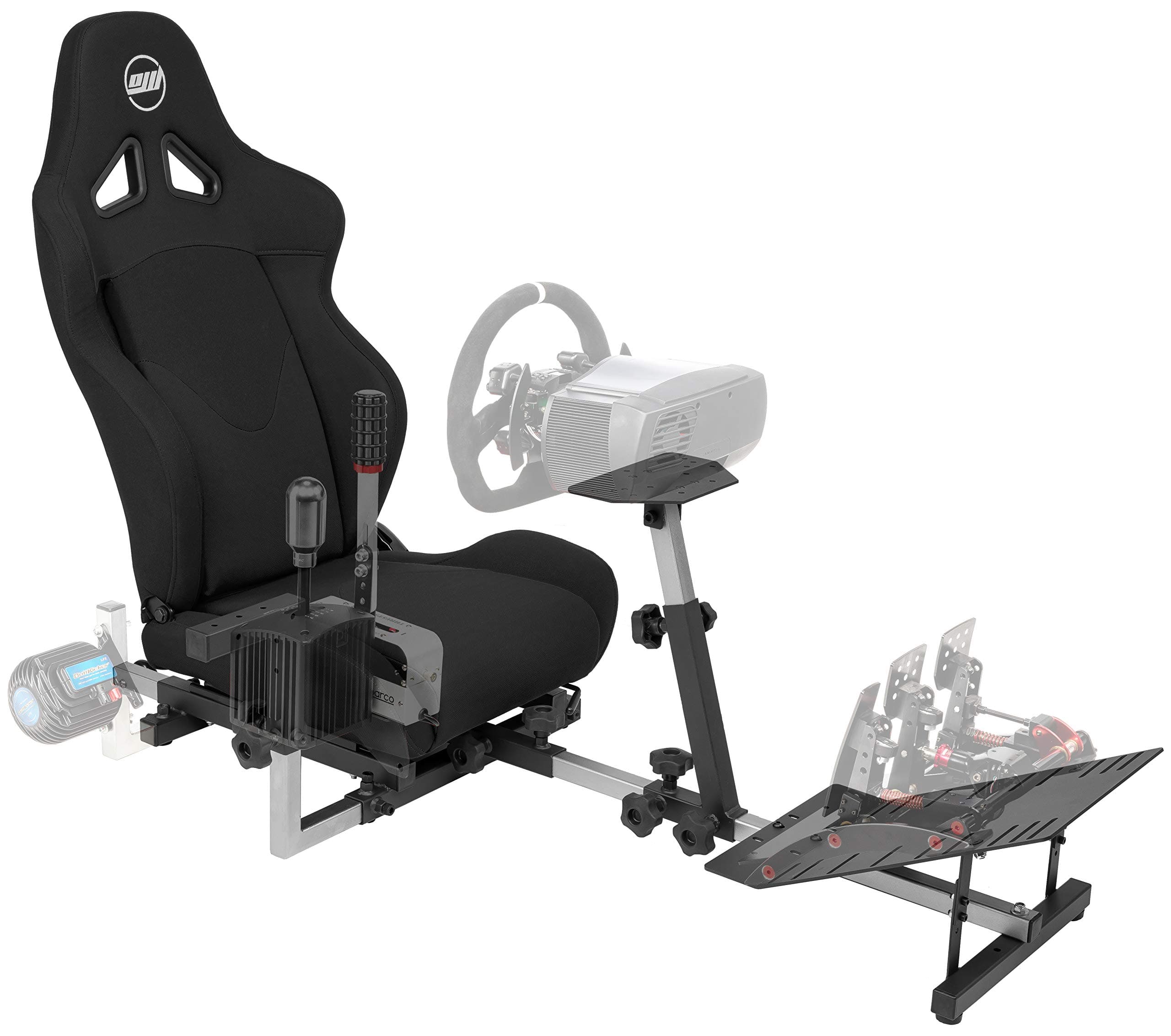 OpenWheeler GEN3 Racing Wheel Simulator Stand Cockpit Black. Compatible with Logitech G923 | G29 | G920 | Thrustmaster | Fanatec Wheels | Xbox One, PS4, PC Platforms