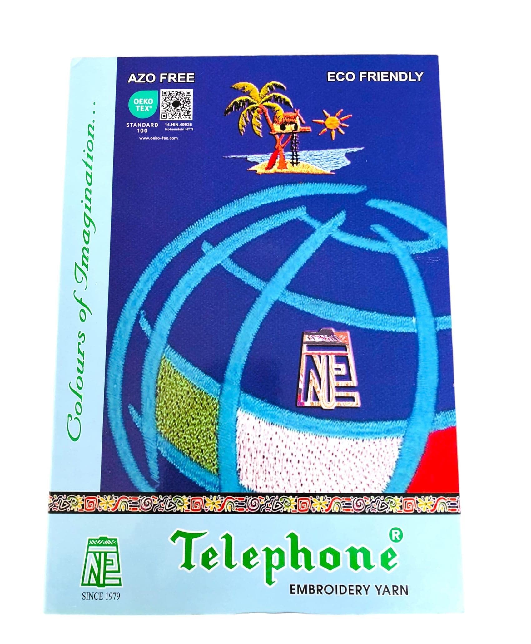 Exclusive Premium Shade Card Neelam's Telephone Art Silk Neelam Shade Card Telephone Embroidery Yarns-Pack of 480(2cmx22cmx31cm)1PC Rayon Embroidery Thread Shades Multicolor,380 Gram