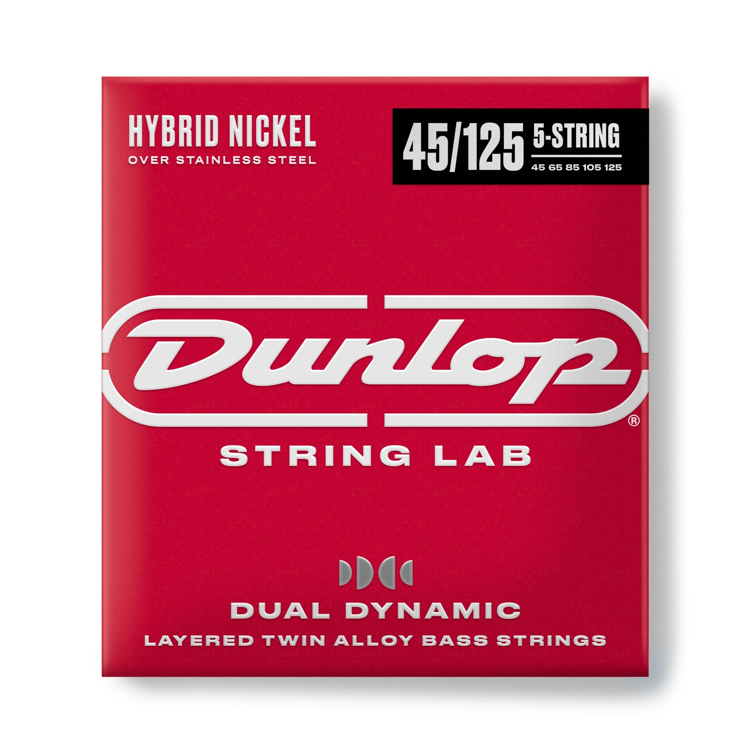 JIM DUNLOP Dual Dynamic Hybrid Nickel Bass 45-125 | 5-String (DBHYN45125)