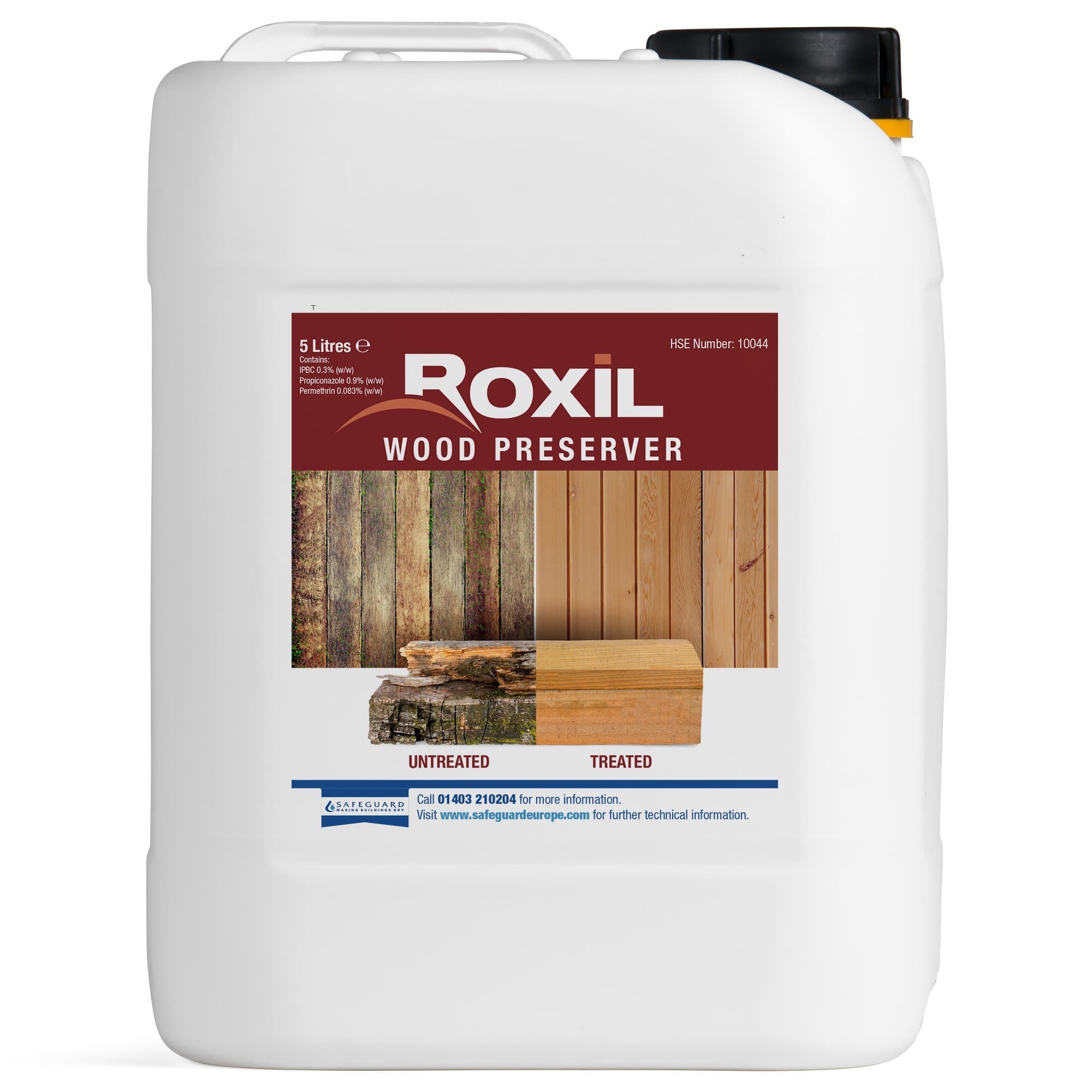 Roxil Wood Preserver - Provides Protection Against Rot, fungal Attack and Woodworm infestation - 5 Litre