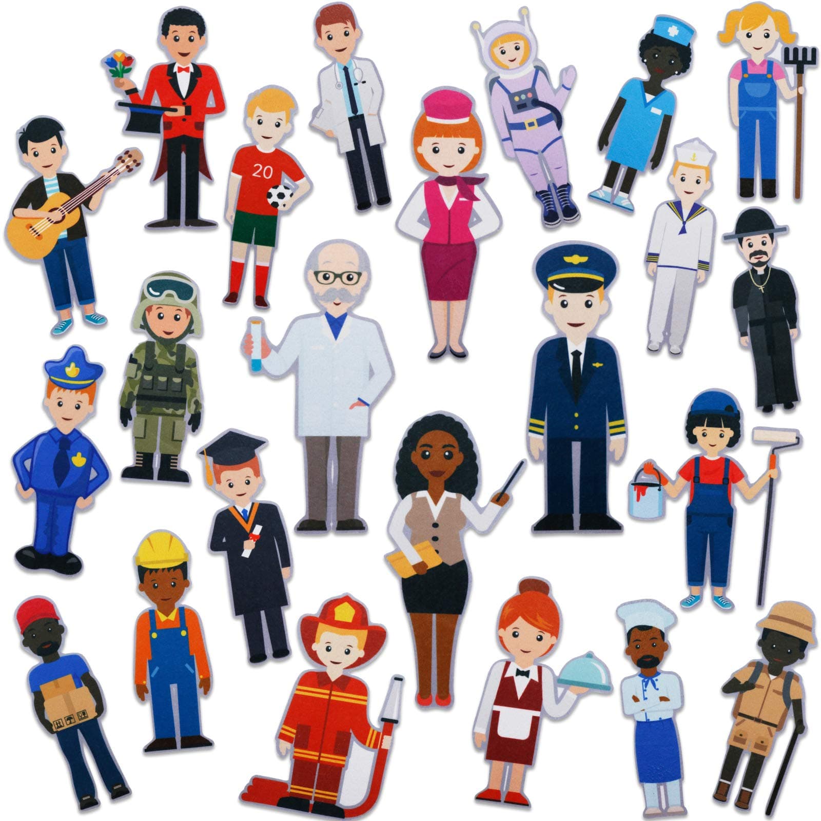 Preschool Career Dress-Up Toys Flannel Board Stories for Kids Precut Felt Figures Sets for Toddlers Early Learning Storytelling Activity Kits