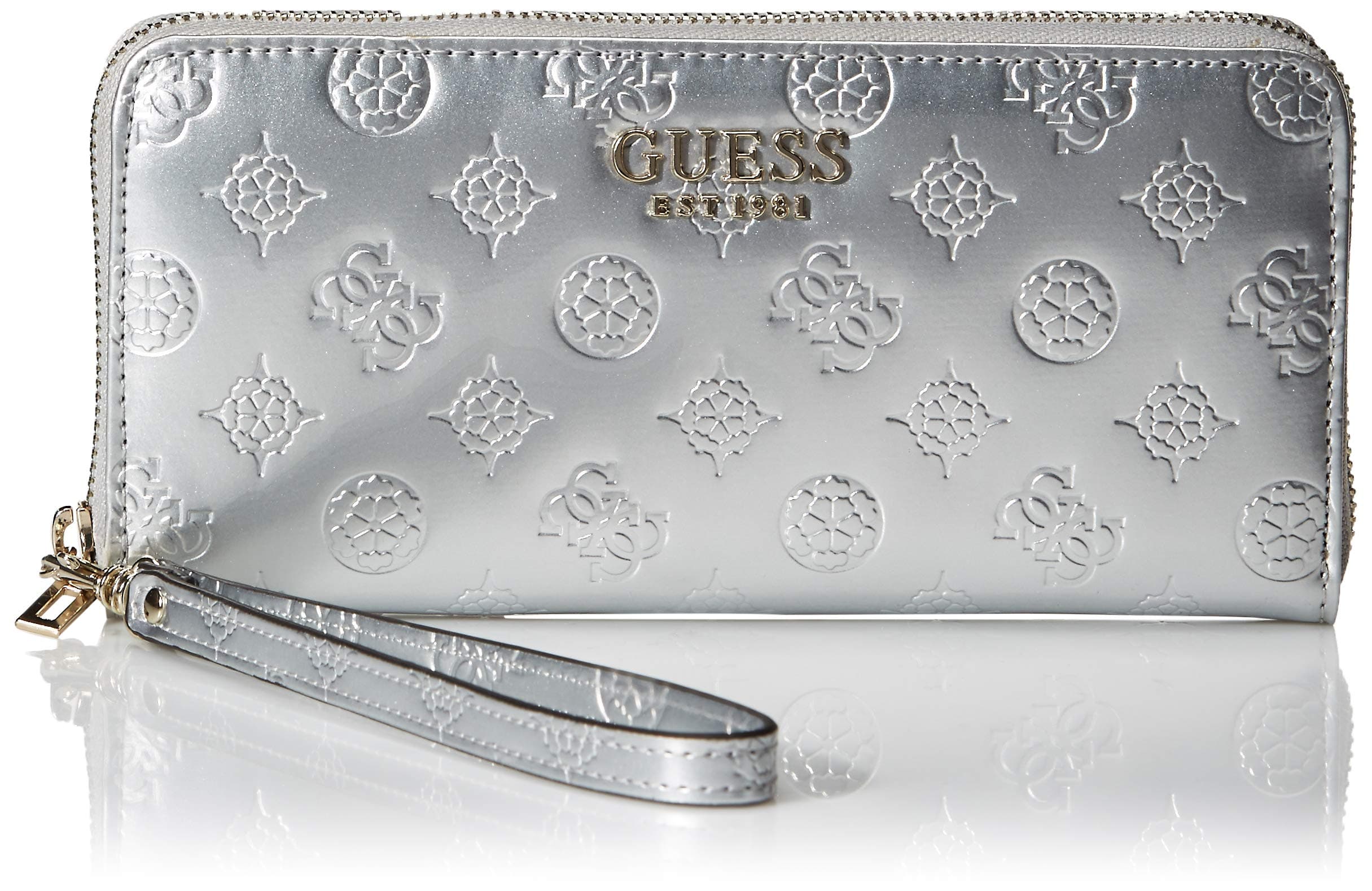 GUESS Peony Shine Large Zip Around Wallet
