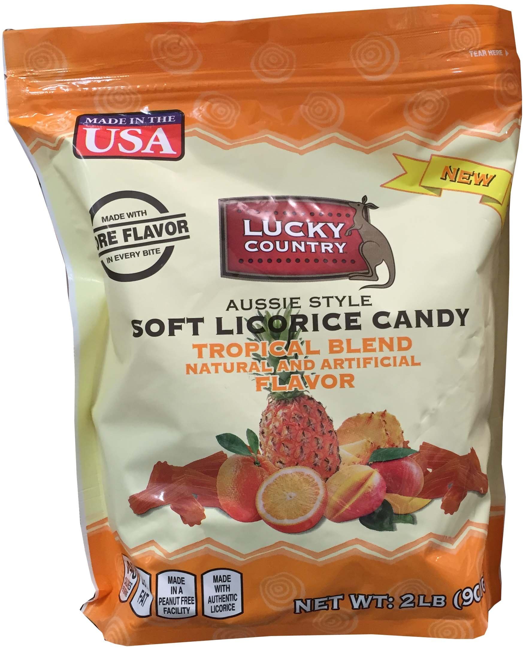 Lucky Country Aussie Style Soft Licorice Candy, 2 Pound (Tropical)