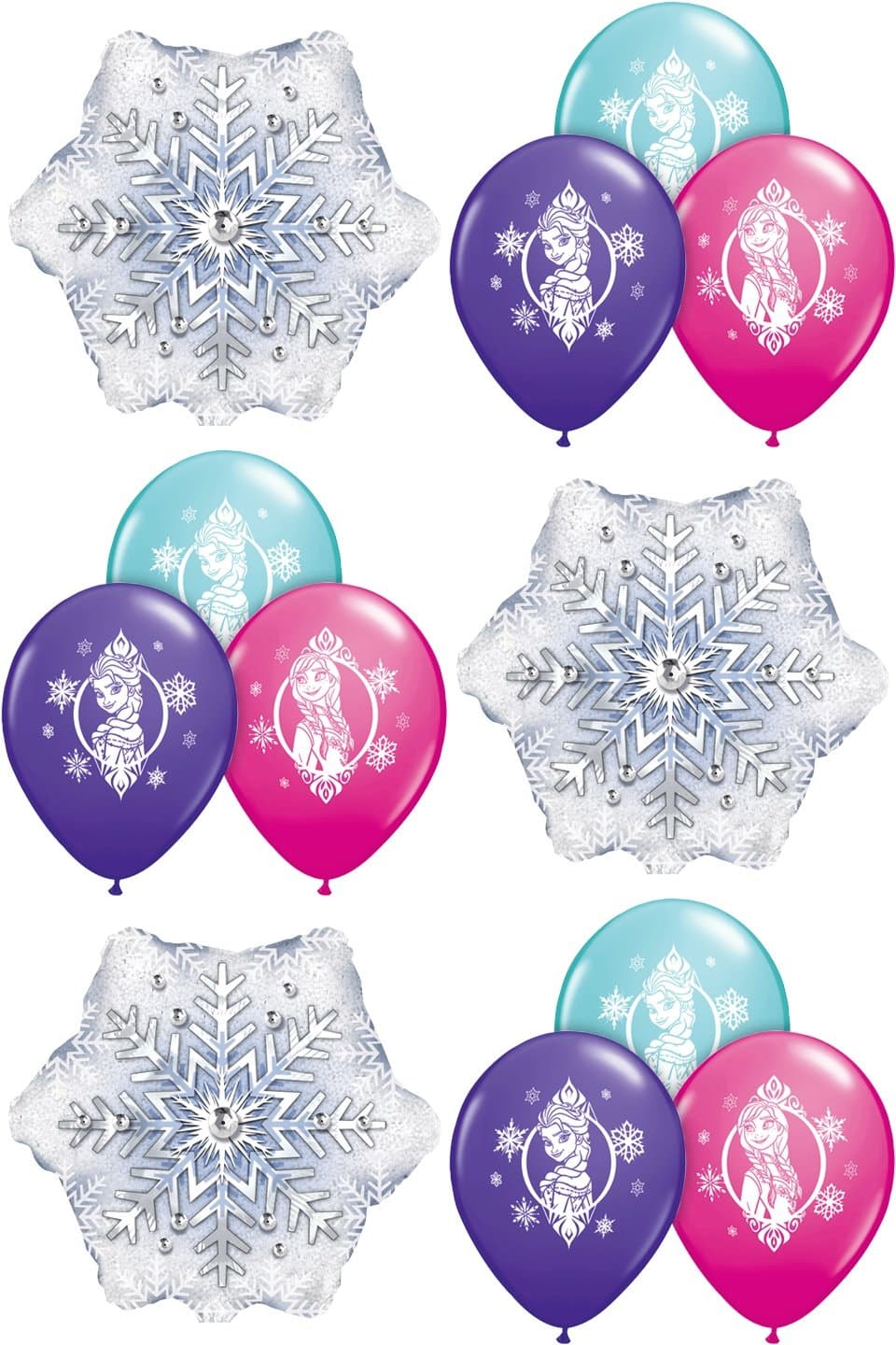 Disney Frozen Balloons Expansion Set - Party Decorating Kit - 12 Balloons Total