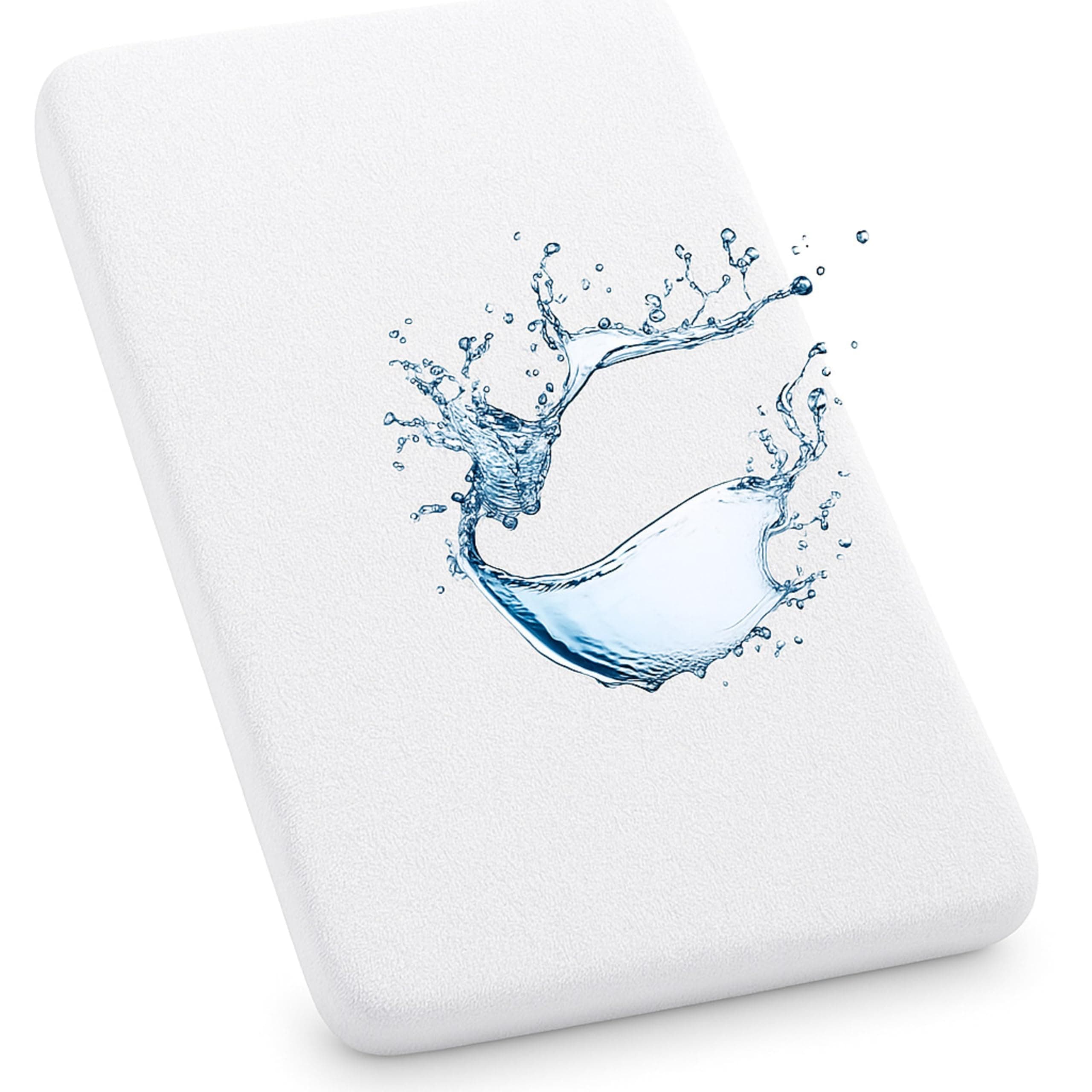 Dudu N Girlie Next2Me Terry Cotton 100 Percent Waterproof Crib Mattress Protector, 51 cm x 85 cm,White