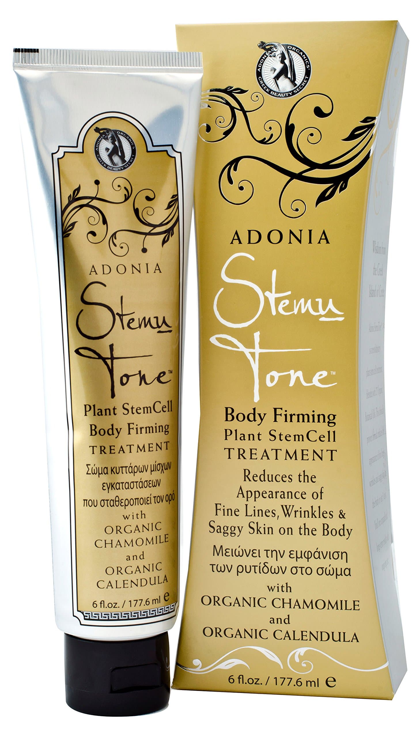 Adonia Organics StemuTone - Firm, Lift & Tighten Body – Reduce stretch marks, scars, dryness & sagging skin – Reduce the appearance of age spots – Leaves skin feeling SUPER SOFT