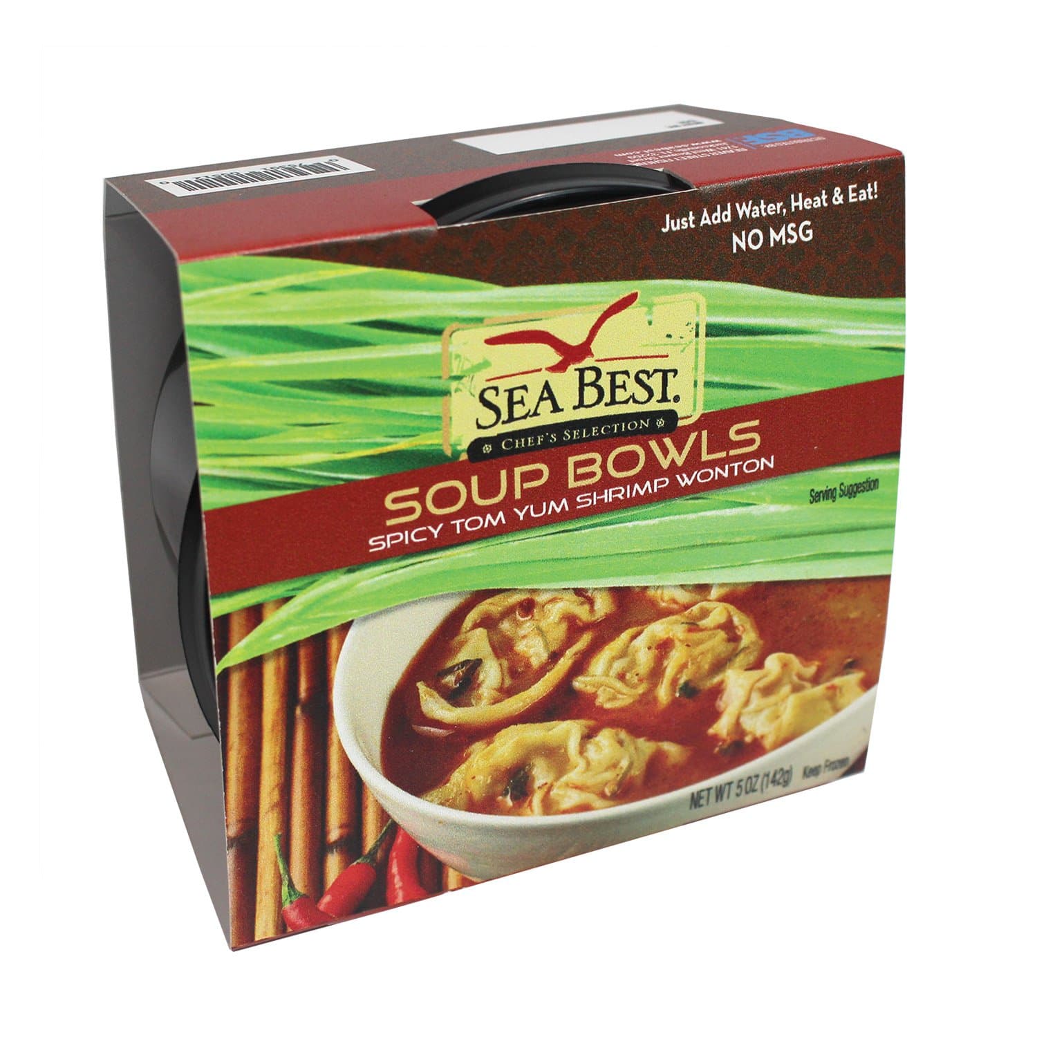 Sea Best Spicy Tom Yum Shrimp Wonton Soup Bowl, 5 Ounce (Pack of 12)