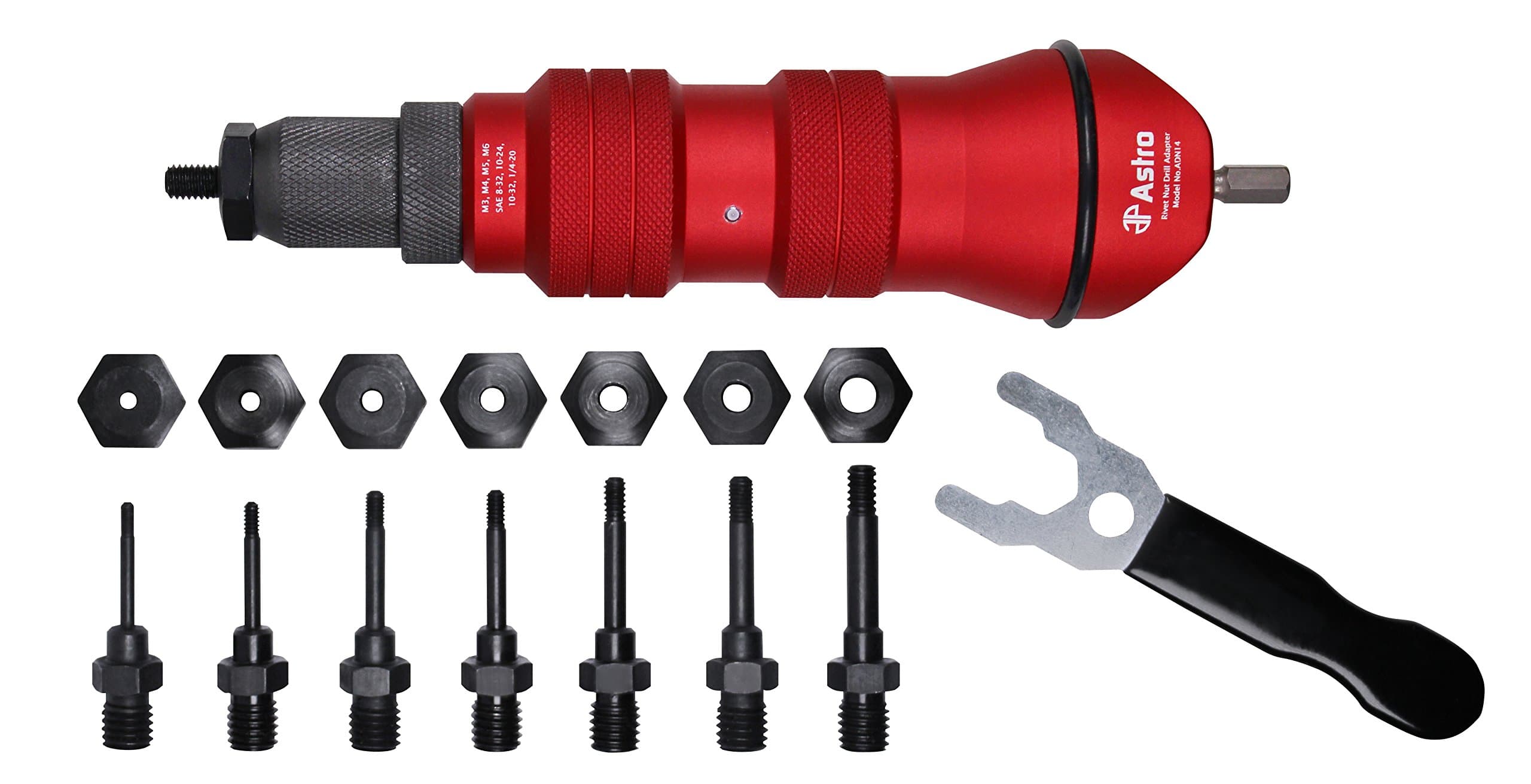 Astro Pneumatic Tool Adn14 Rivet Nut Drill Adapter Kit