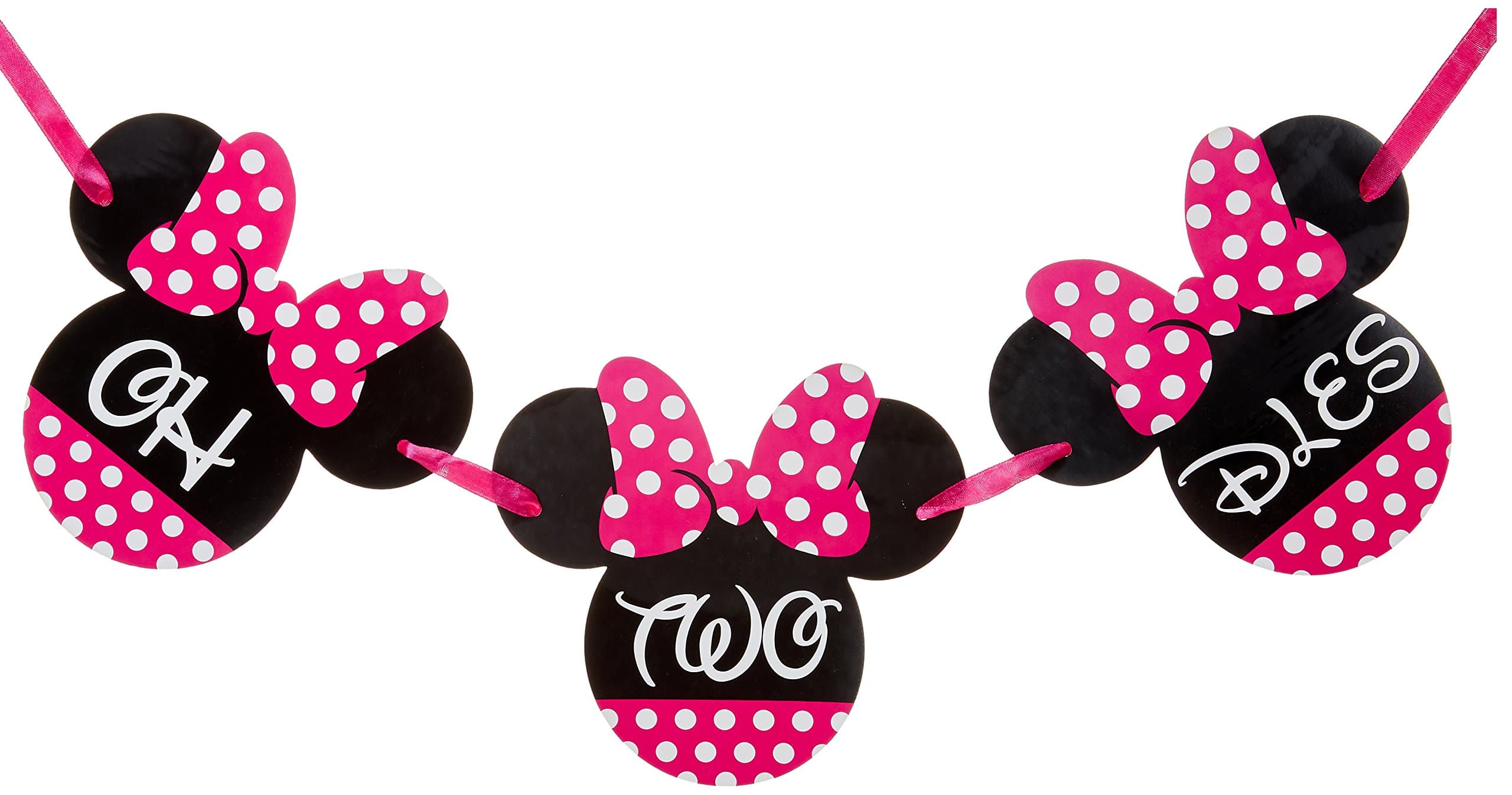 Signatives Oh Twodles Birthday Party Supplies- Minnie Mouse 2nd Birthday Banner - Minnie Mouse Party Decors