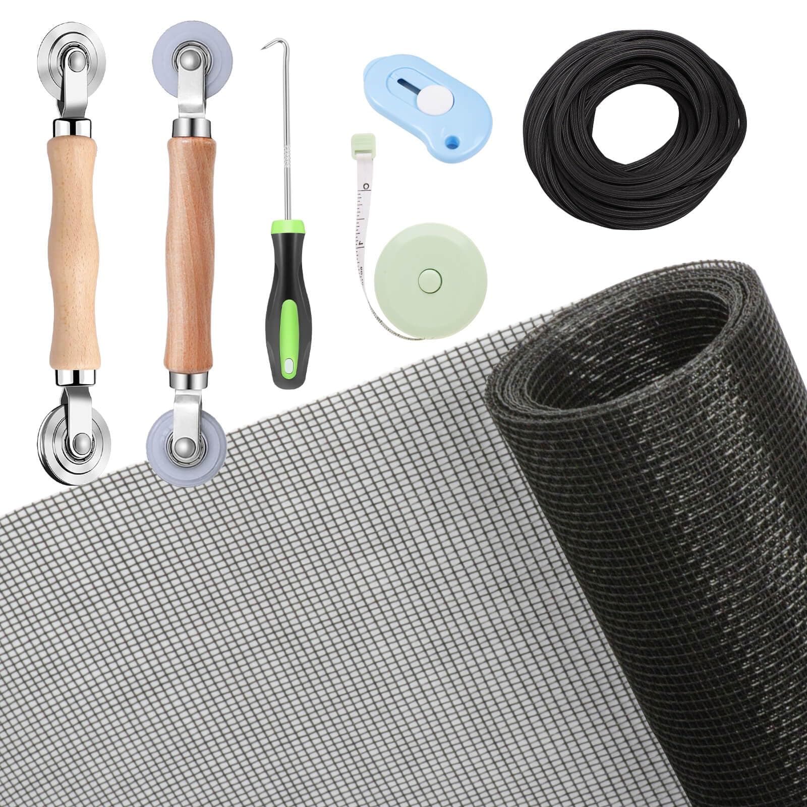 Screen door replacement kit black 48"