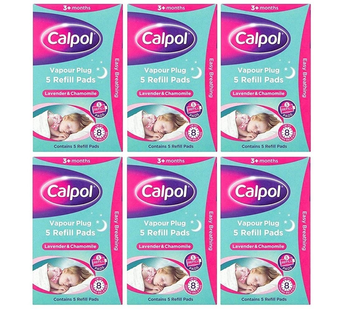 SIX PACKS of Calpol Vapour Plug In Refills 5 Refills