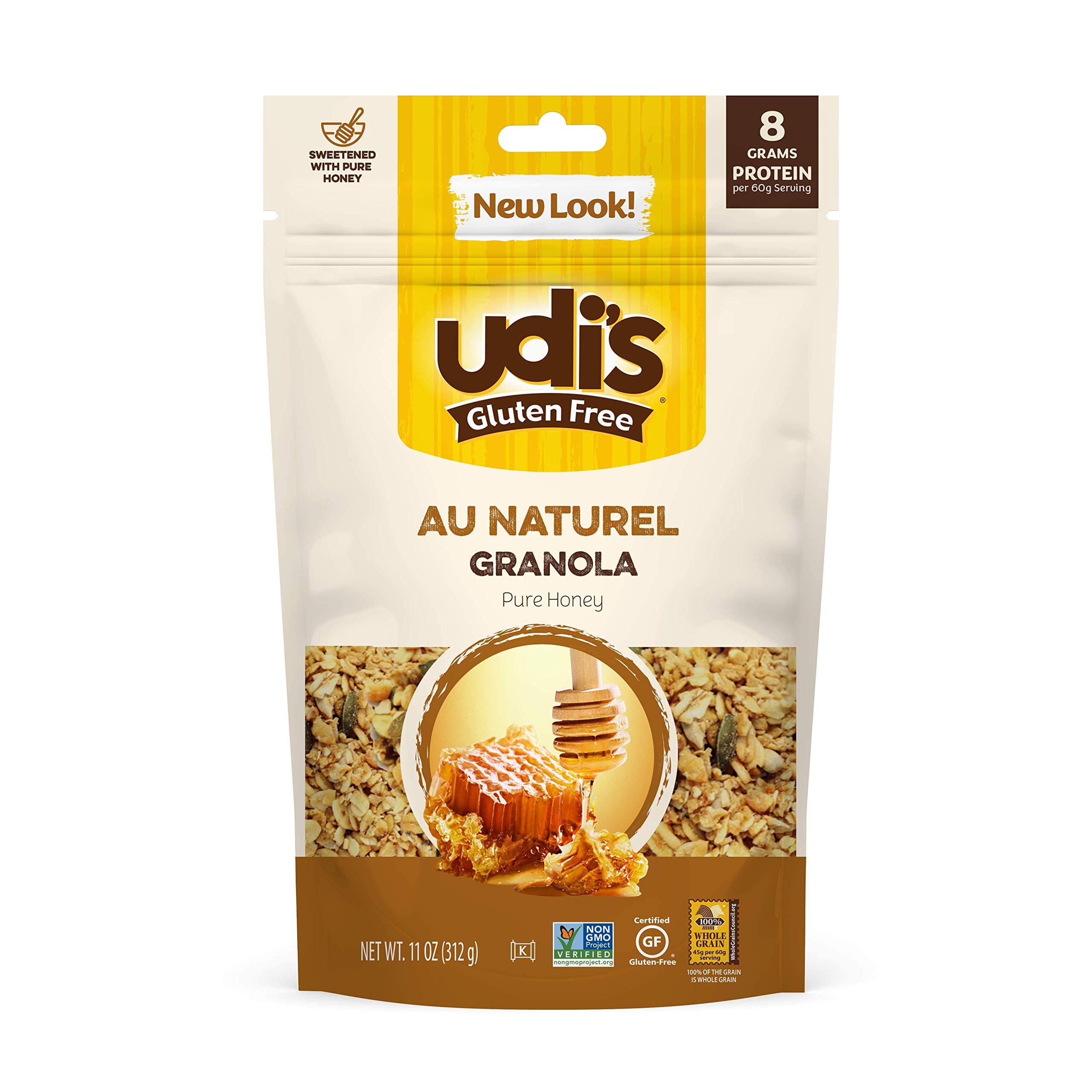 Gluten Free Au Naturel Granola, Dairy Free and Egg Free, Pure Honey , 11Ounce (Packaging May Vary)