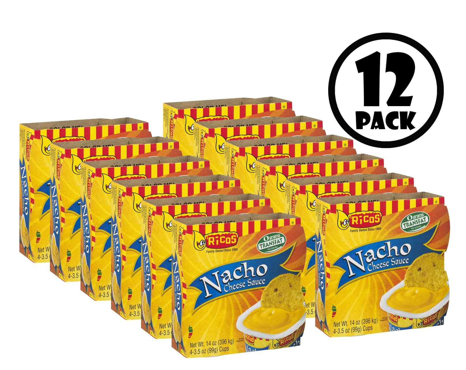 (12 Pack) Ricos Nacho Cheese Sauce, 4 ct