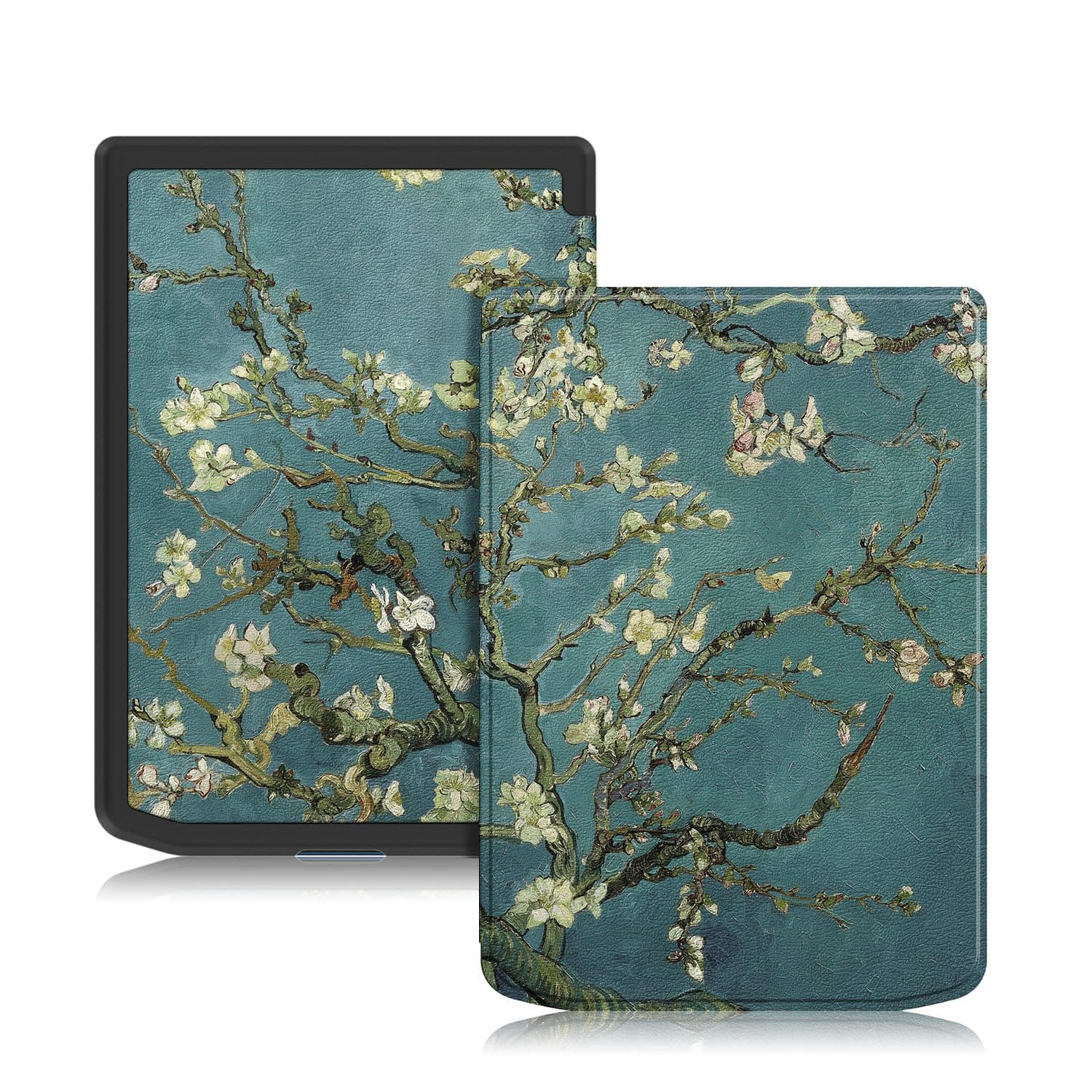 Case for Pocketbook Verse PB629 /Verse Pro PB634 E-Reader 6 Inch,Flip-Cover with auto Sleep/Wake Function,Blossom