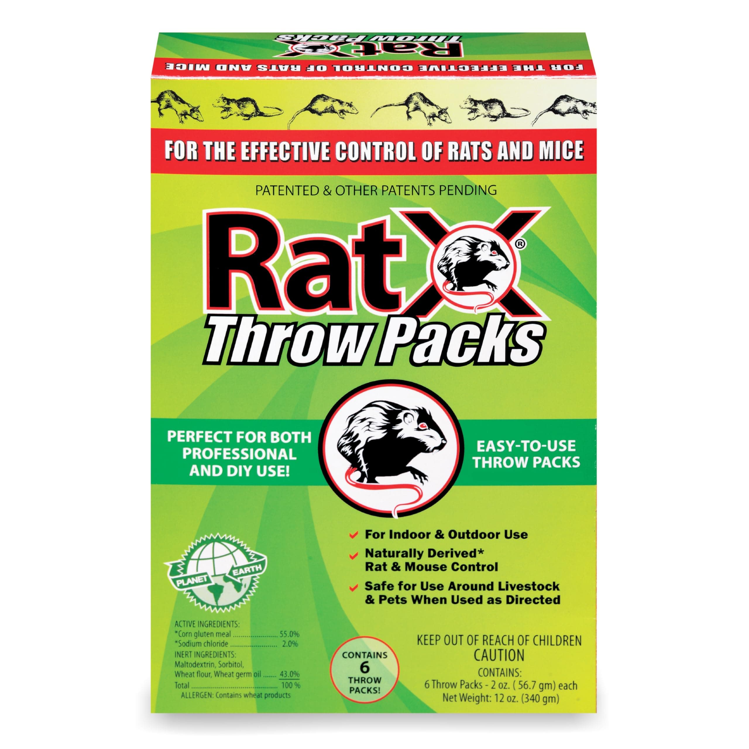 Throw Packs- for All Species of Rats and Mice. Safe Around Pets