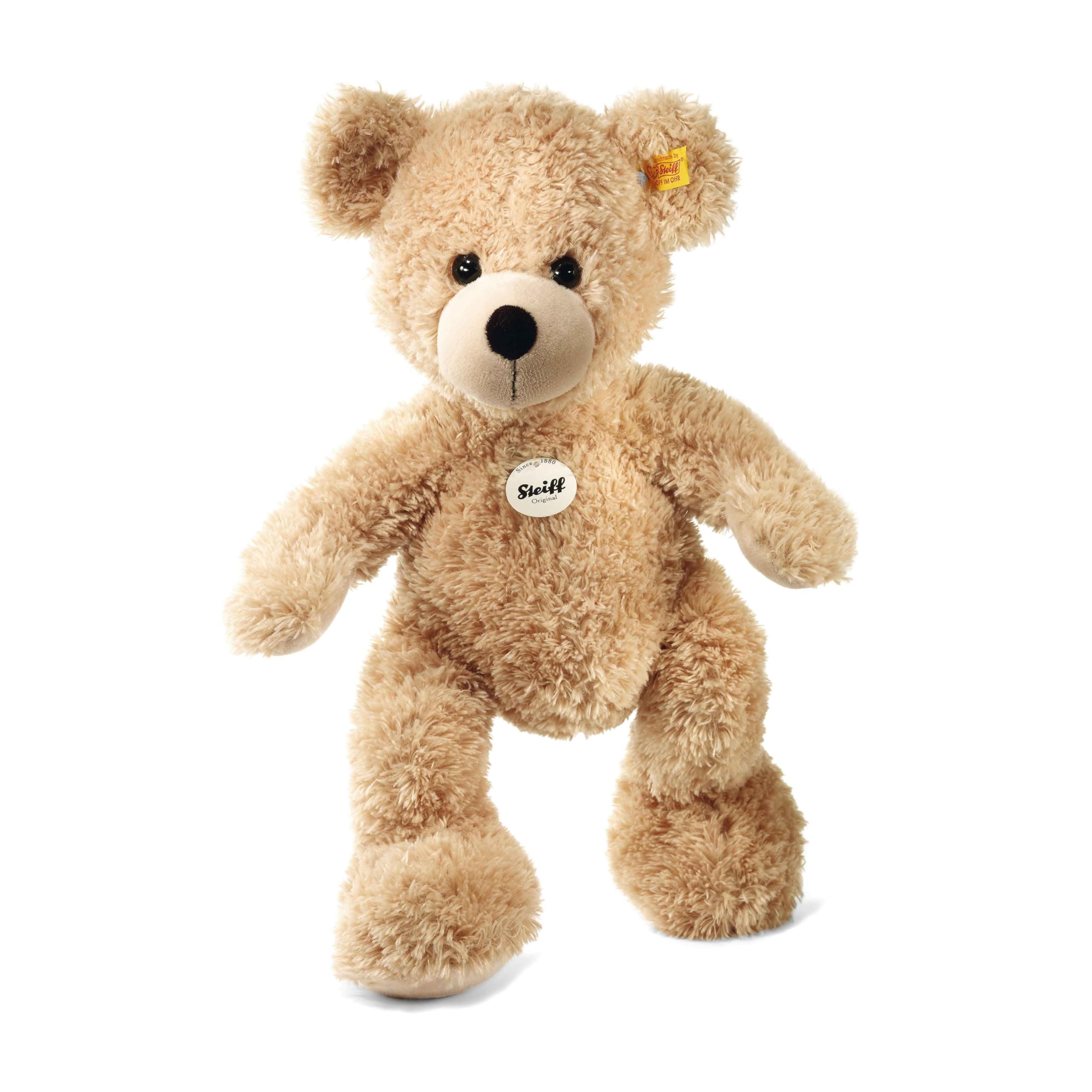USA Beige Fynn Teddy Bear Plush Collectible, 15.75” x 10.6” x 5.5” – Handmade Craftsmanship (111679)