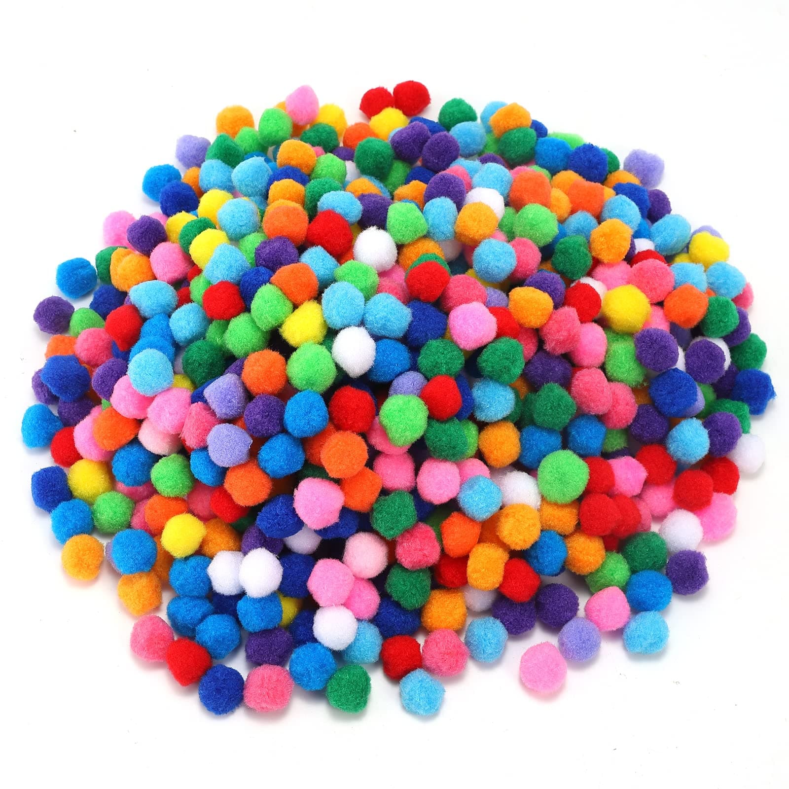 700 Pieces 1 Inch Assorted Pompoms Multicolor Arts and Crafts Pom Poms Balls for Hobby Supplies and Creative Craft DIY Material