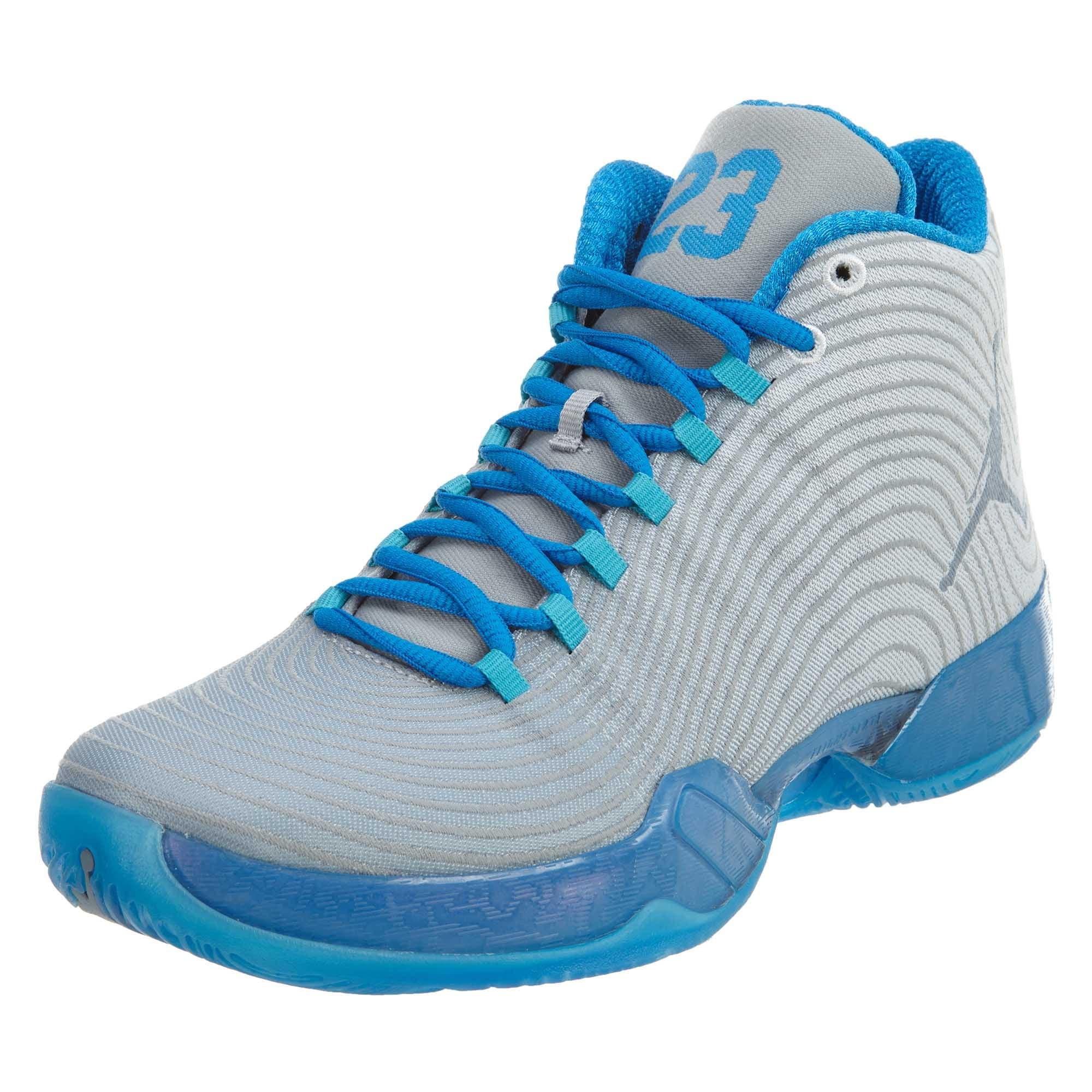 [749143-104] AIR Jordan XX9 Playoff Pack Mens Sneakers AIR JORDANWHITE Cool Grey Photo Blue Turquoise BLUEM
