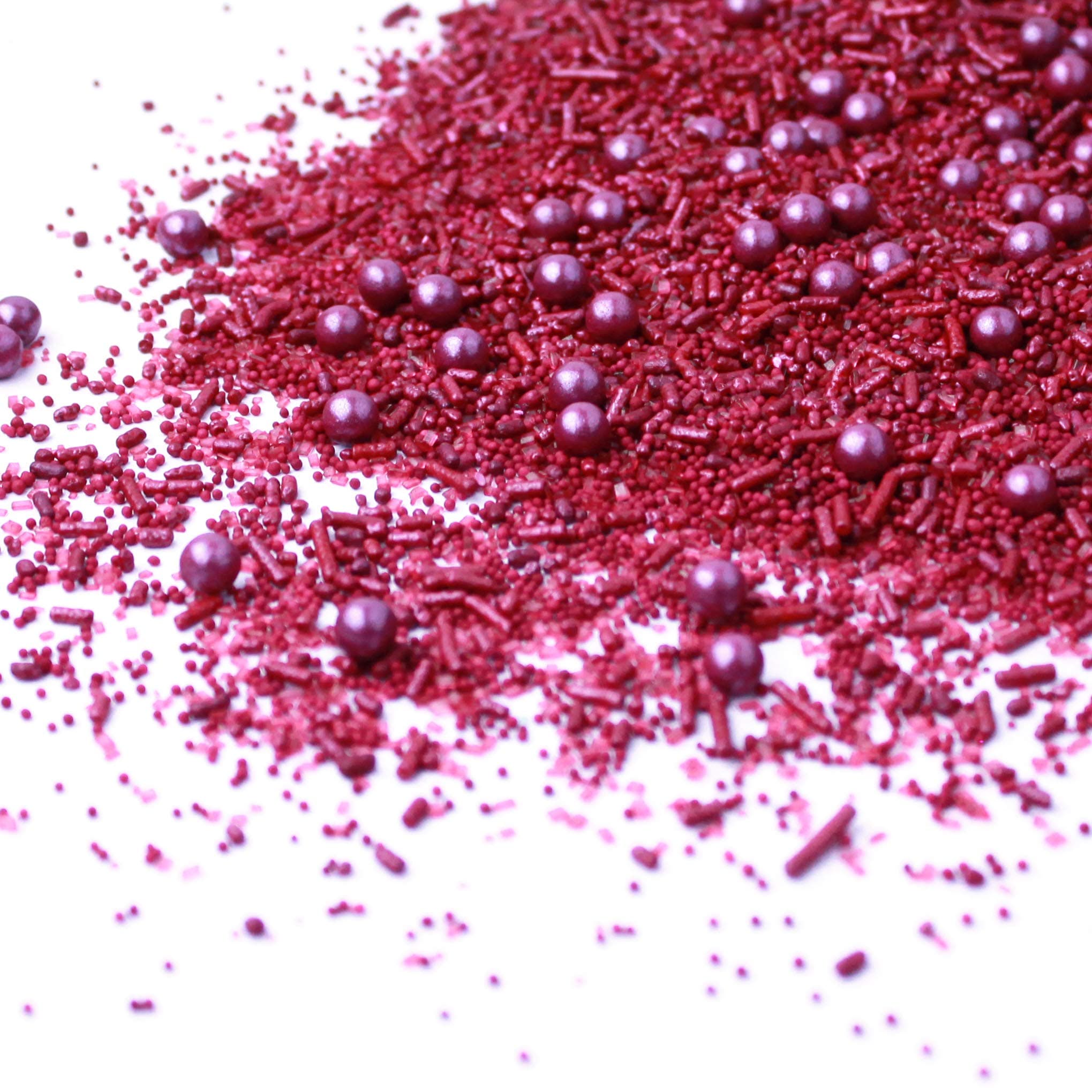 Timeless Burgundy Solid Colored Sprinkles| Jimmies Made In USA By Sprinkle Pop| Burgundy Sprinkles Jimmies| Birthday Jimmy Sprinkles Toppers For Decorating Cupcakes Cake Cookies Ice Creams Candy, 4oz