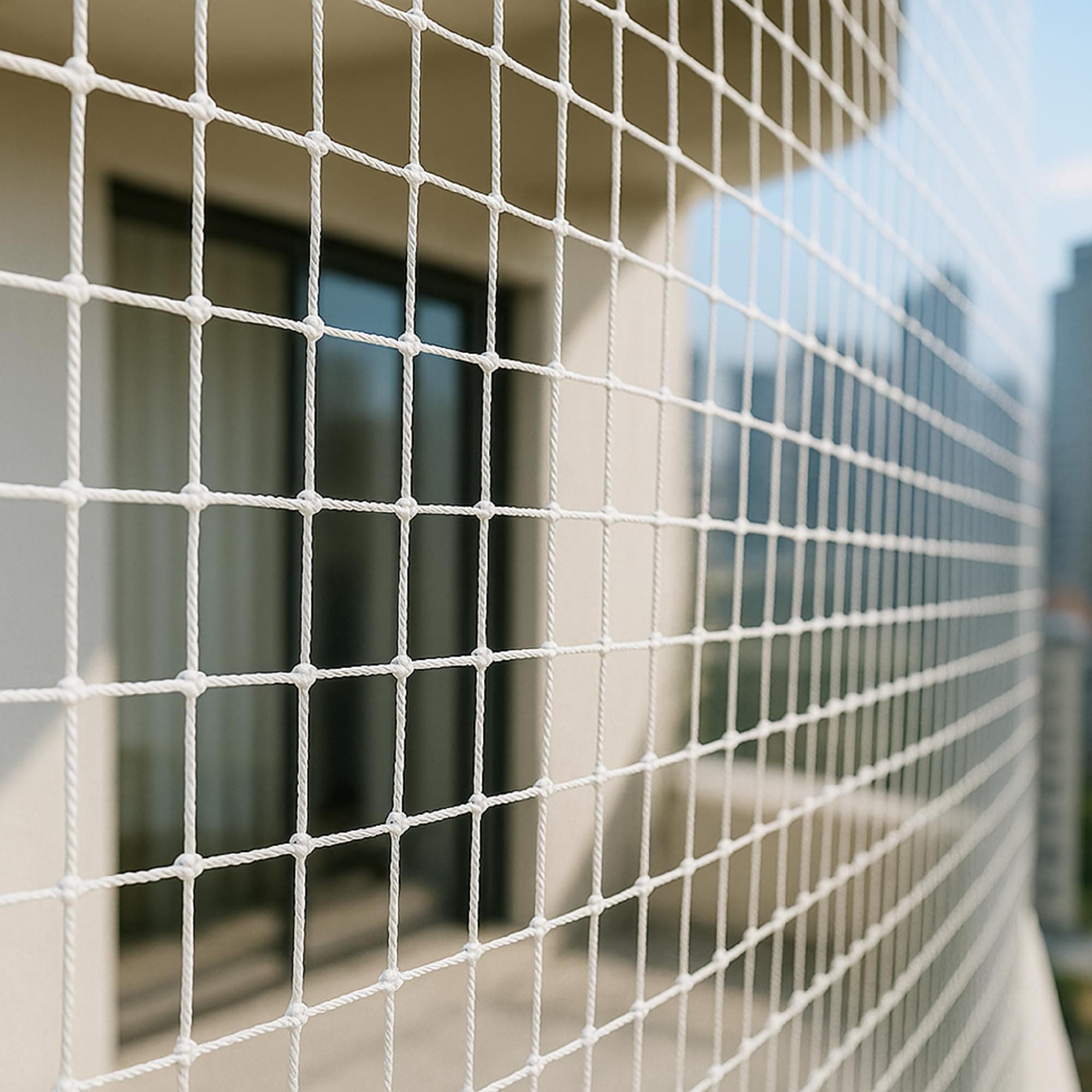 Evafly Bird Net | Bird Net for Balcony | Size:10X30 Ft | UV Stabilized Pigeon Net | 15 PLY with Attached Corner Ropes & Cup Hooks for Easy Installation-White