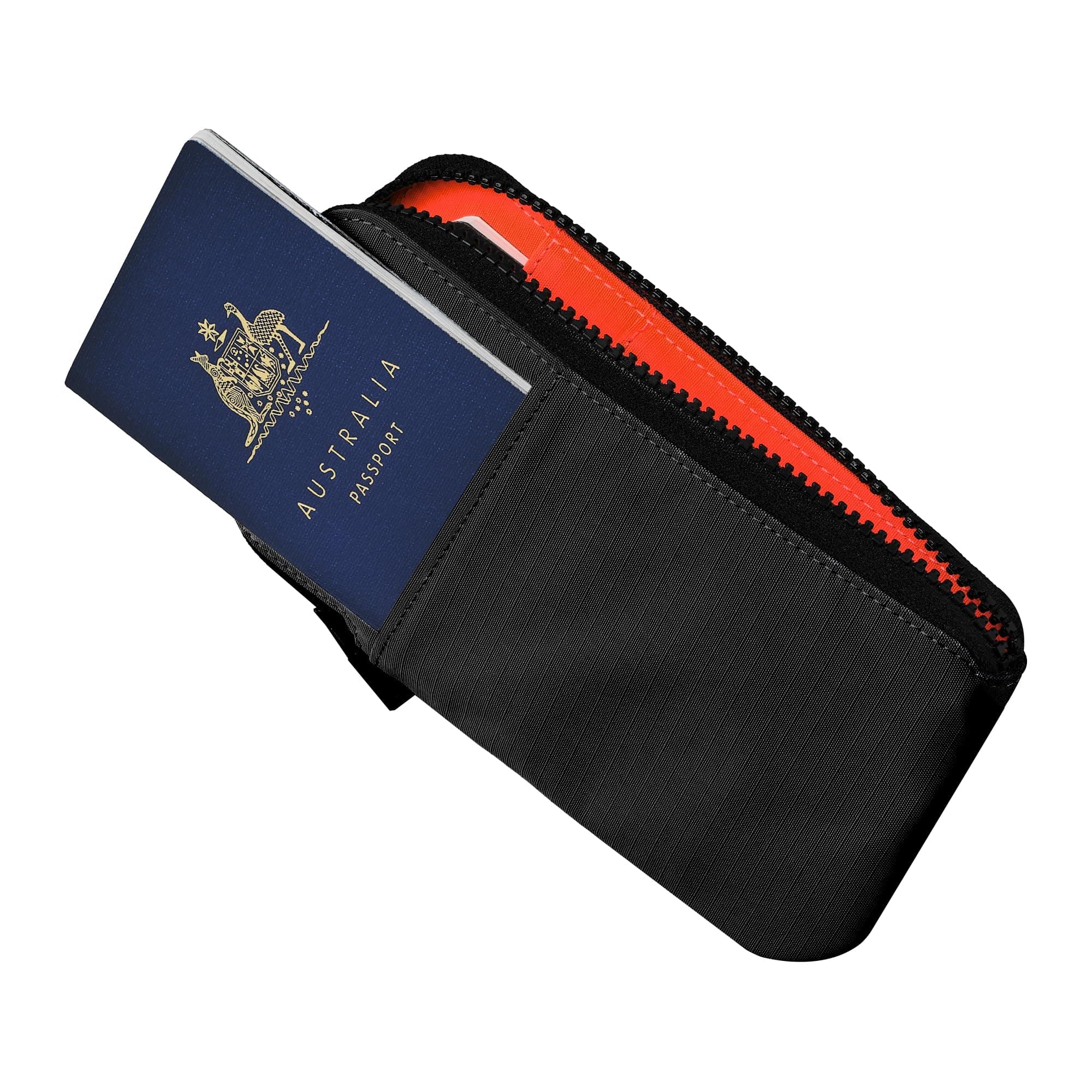 Zip Travel Wallet - Store Your Travel Accessories Efficiently - 3 Internal Pockets For Your Passport and More - 2 Card Slots - Made From Recycled and RFID-Protective Material