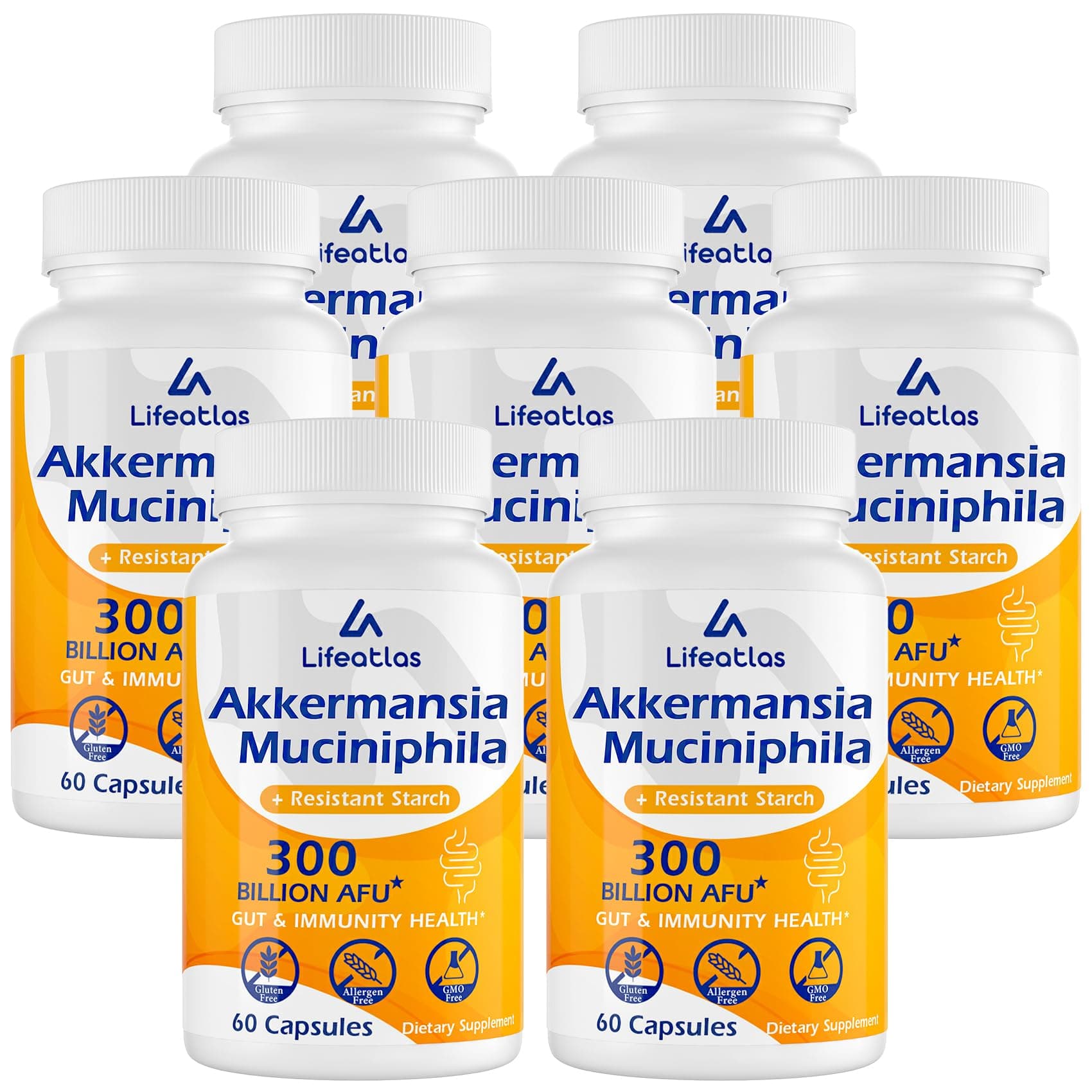 300 Billion AFU Akkermansia Muciniphila - Live Akkermansia Probiotics for Women & Men, 420 Capsules