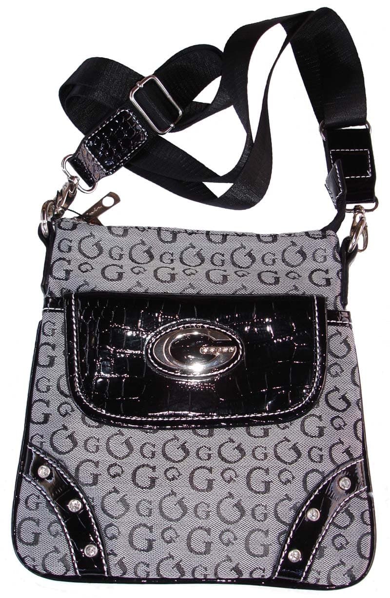 Signature “G” Designer Inspired Tote Handbag Purse Stripped Multi Pattern Patchwork Flap Messenger Bag