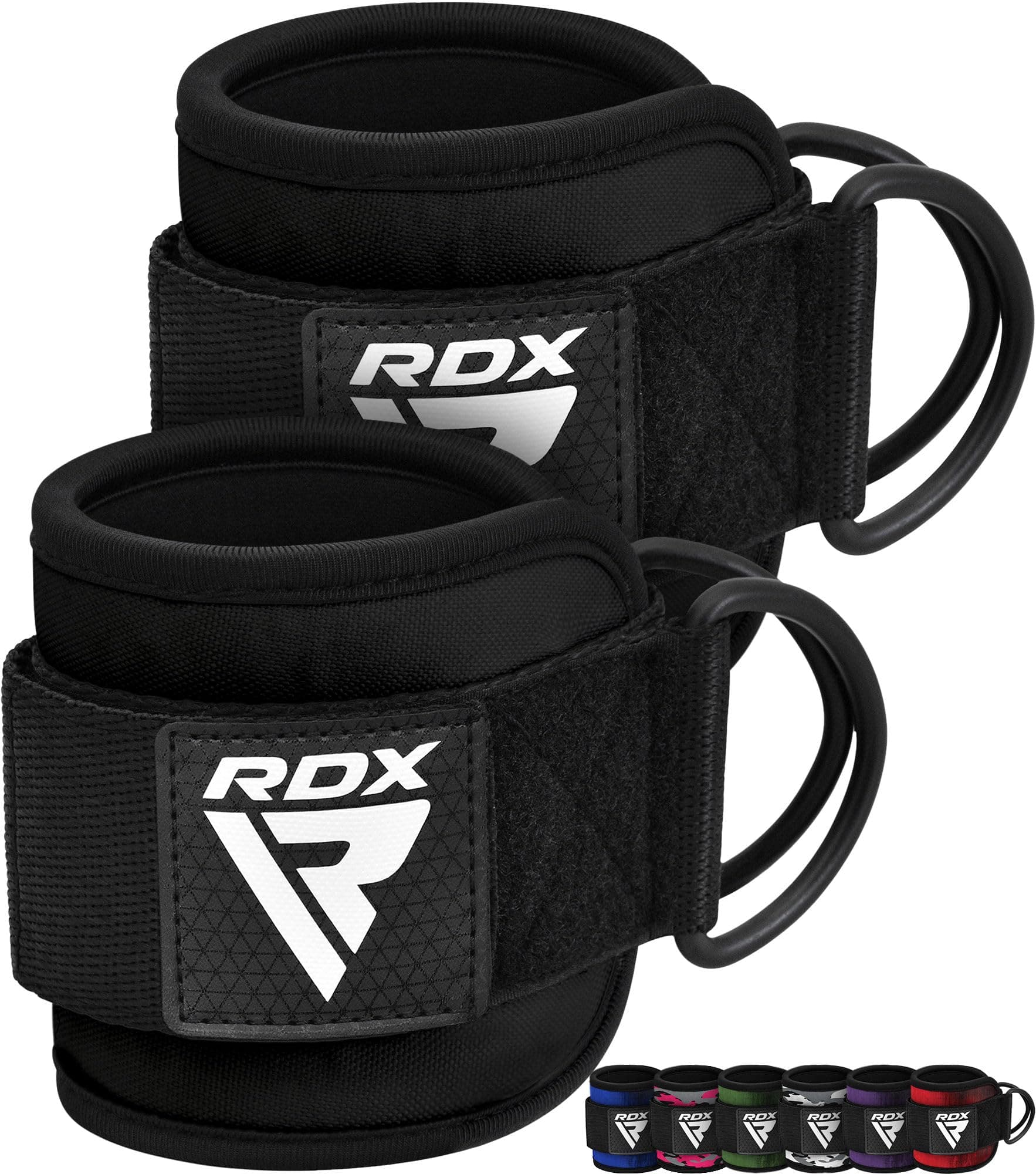 Ankle Straps for Cable Machines Resistance Bands Attachment, 7mm Neoprene Padded 10”x4”, Gym Wrist Cuff Women Men Home Fitness, Weight Lifting D-Ring Booty Leg Workout Curls Kickbacks Hip Abductor