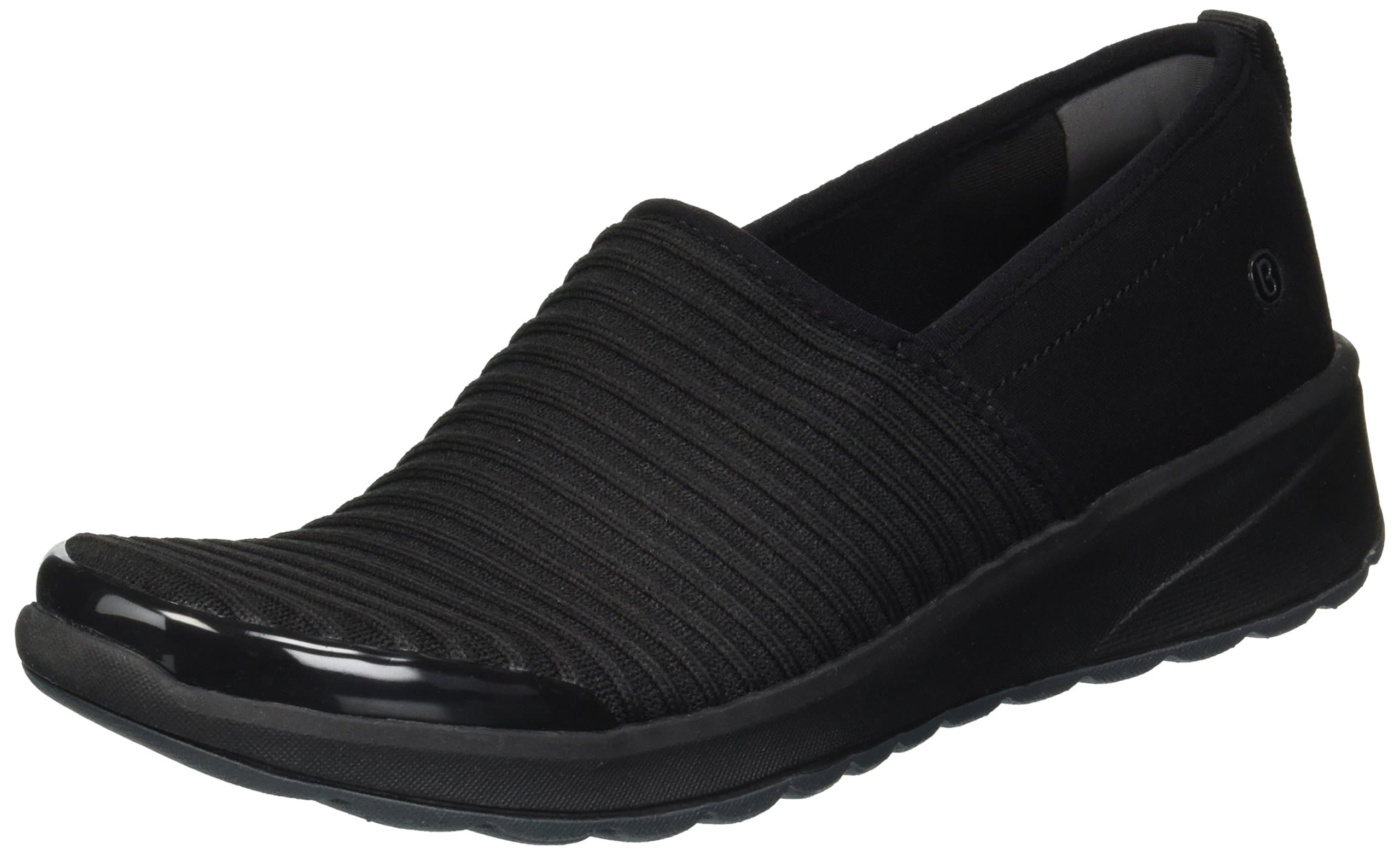 BZeesWomen's Glee Sneaker, black ribber knit, 10 W US