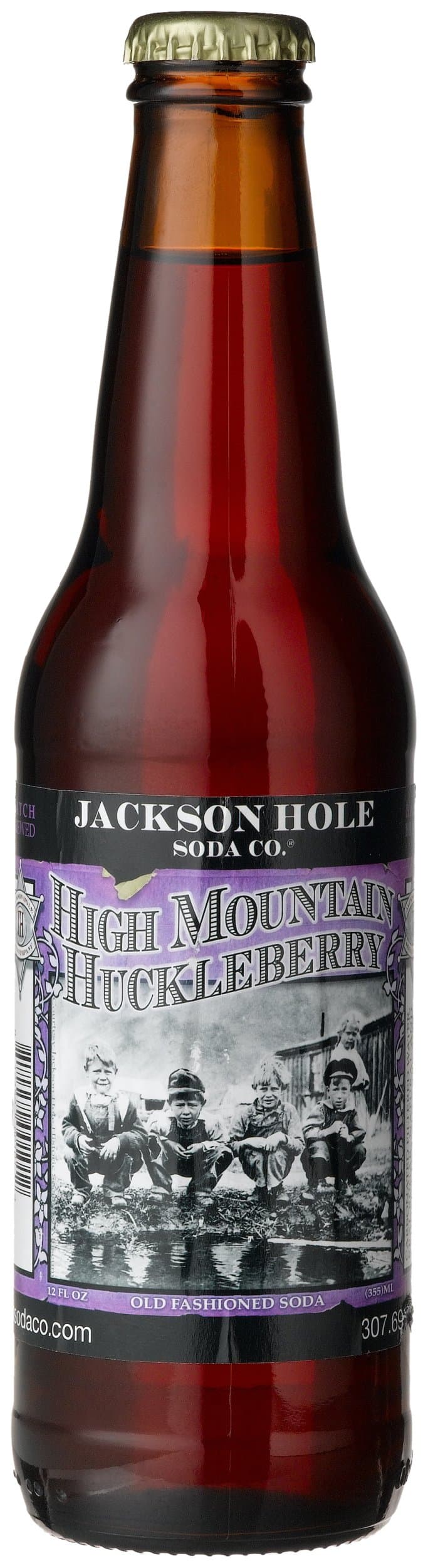 Huckleberry Jackson SODA - "You ain't nothin' but a hound dog til you try it", 12-Ounce Glass Bottle (Pack of 12)