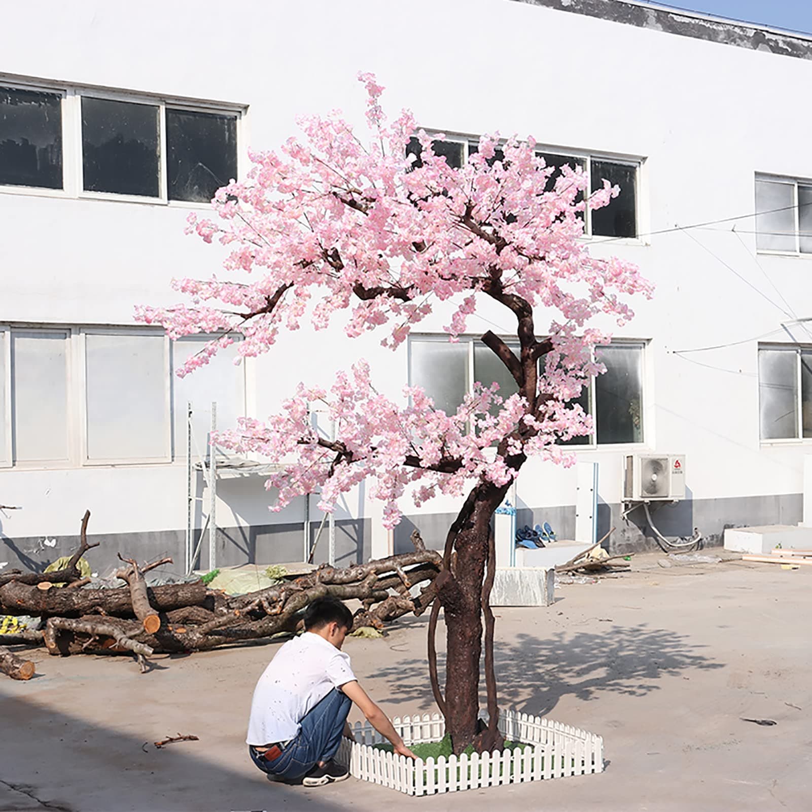 Cherry Blossom Tree Artificial Pink Flowers Sakura Trees for Indoor/Outdoor/Party/Restaurant/Mall, Home Decor 2x2m/6.6x6.6ft