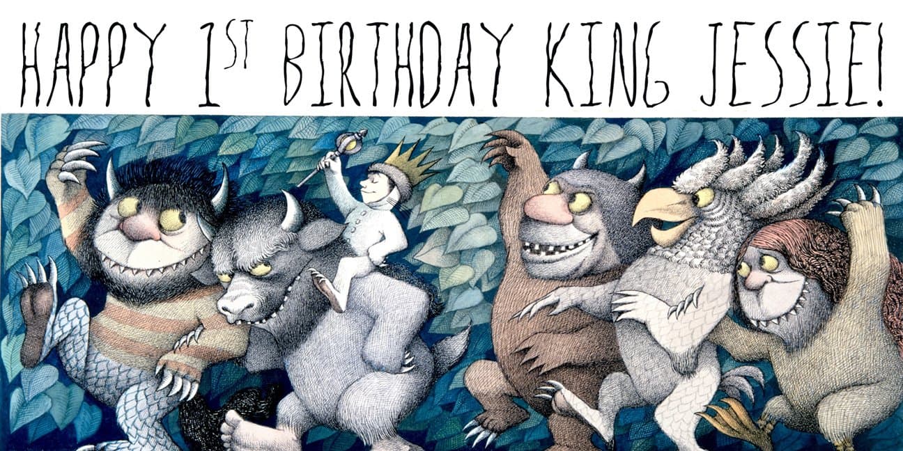 Where the Wild things are Personalized Birthday Banner/Backdrop