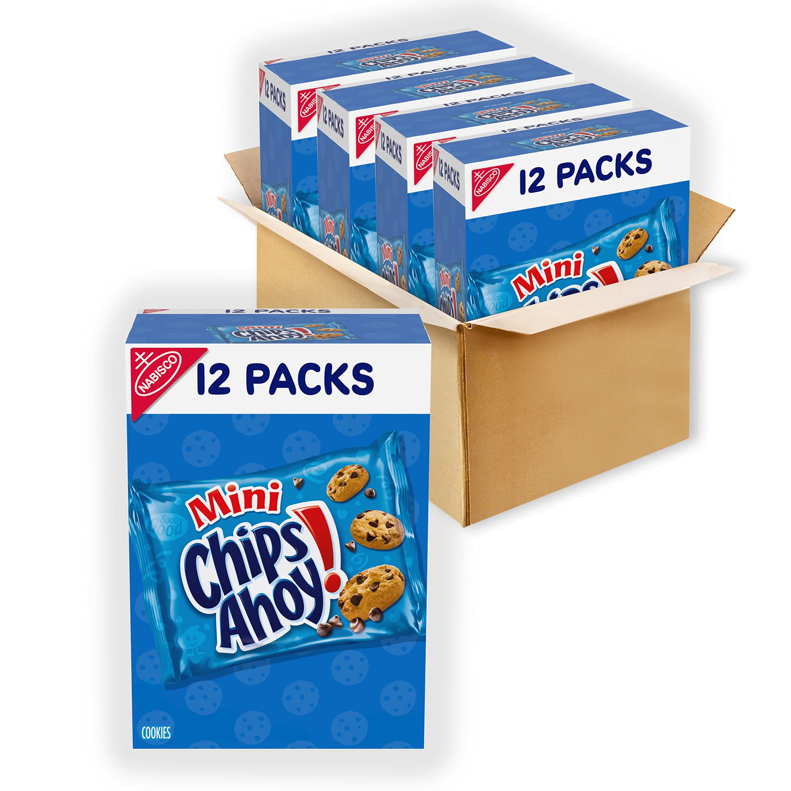 Mini Original Chocolate Chip Cookies, 48 Snack Packs (4 Boxes)