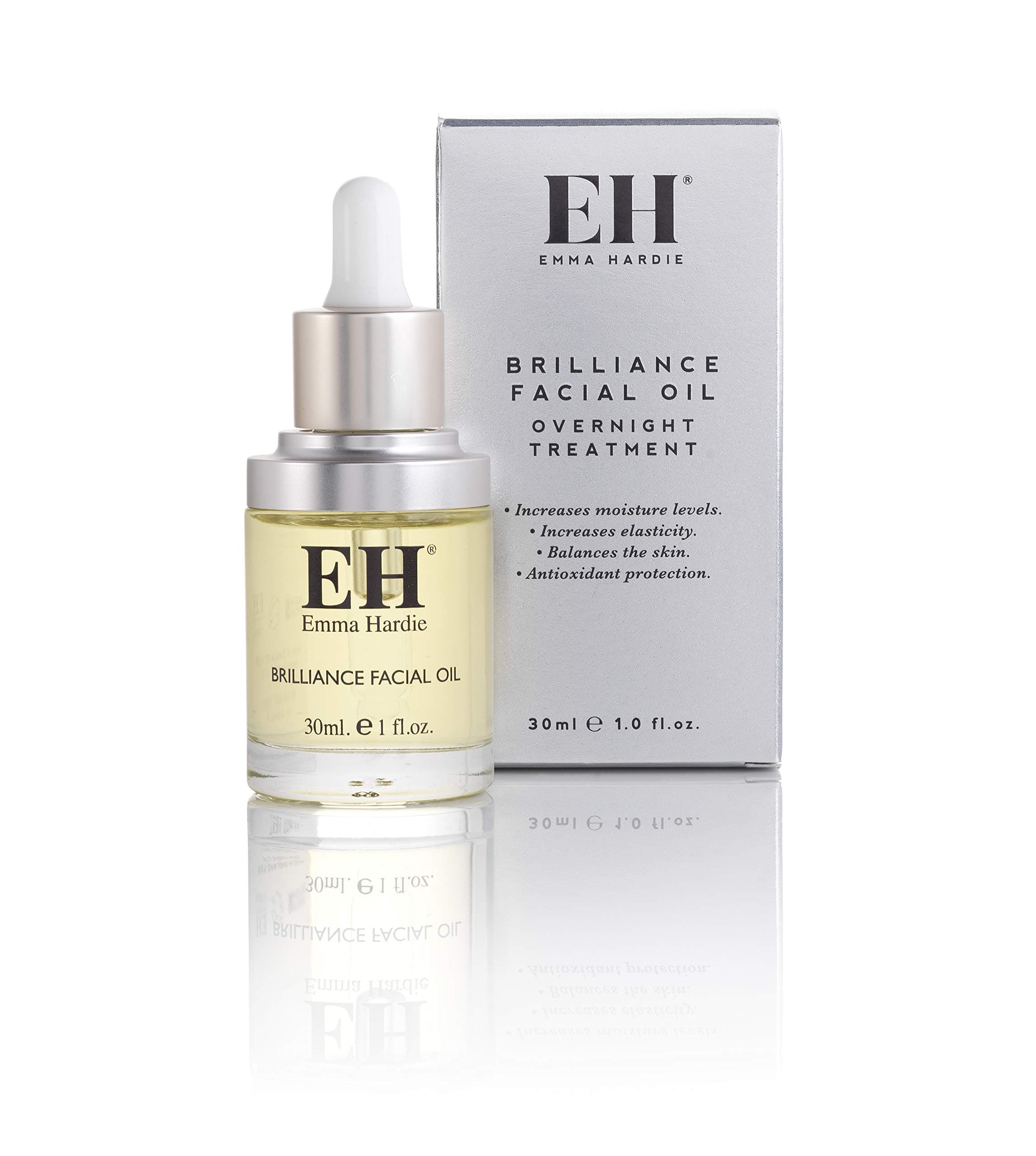Emma Hardie 30ml Brilliance Facial Oil with Botanical Extract Blend, Use to Hydrate & Revitalise Skin, Promote Glow & Youthful Look & Reduce Wrinkle, Suitable for Sensitive Skin, Vegan & Cruelty Free