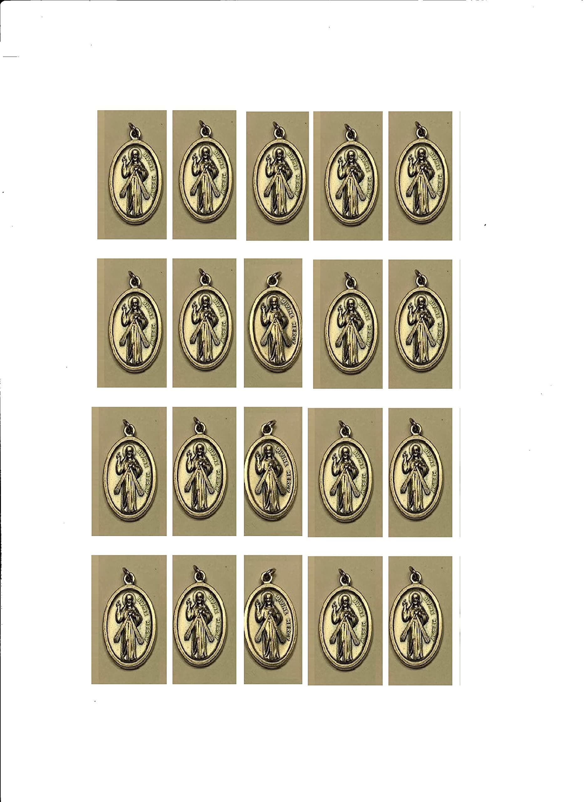 GREENE & COMPANY Divine Mercy 1" Relic Medals - 50 pcs - $35.00