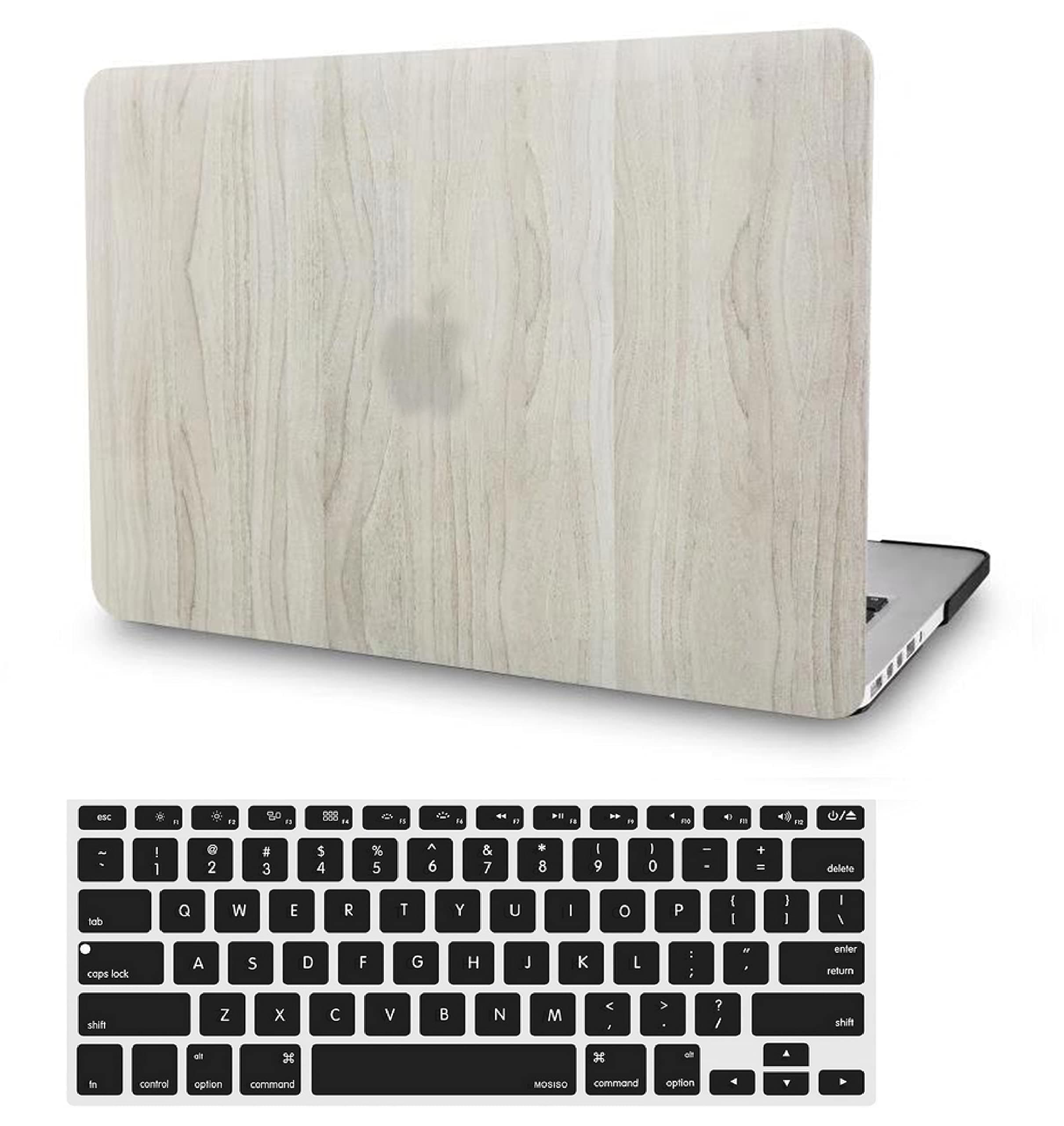 KECC Compatible with MacBook Pro 15 inch Case Cover 2016-2019 Release A1990 A1707 with Touch Bar Plastic Hard Shell + Keyboard Cover (Pine Wood 2)