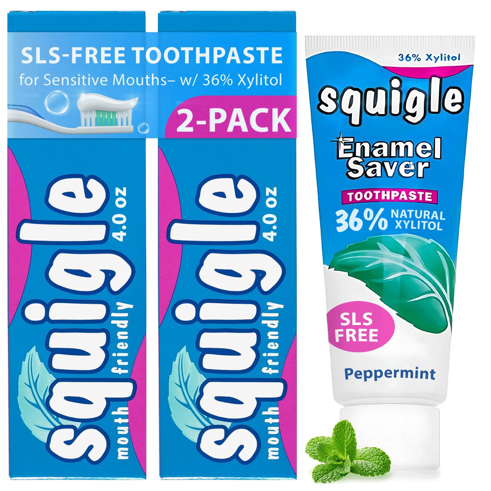 Enamel Saver Toothpaste (Canker Sore Prevention & Treatment) Prevents Cavities, Perioral Dermatitis, Bad Breath, Chapped Lips - 2 Pack