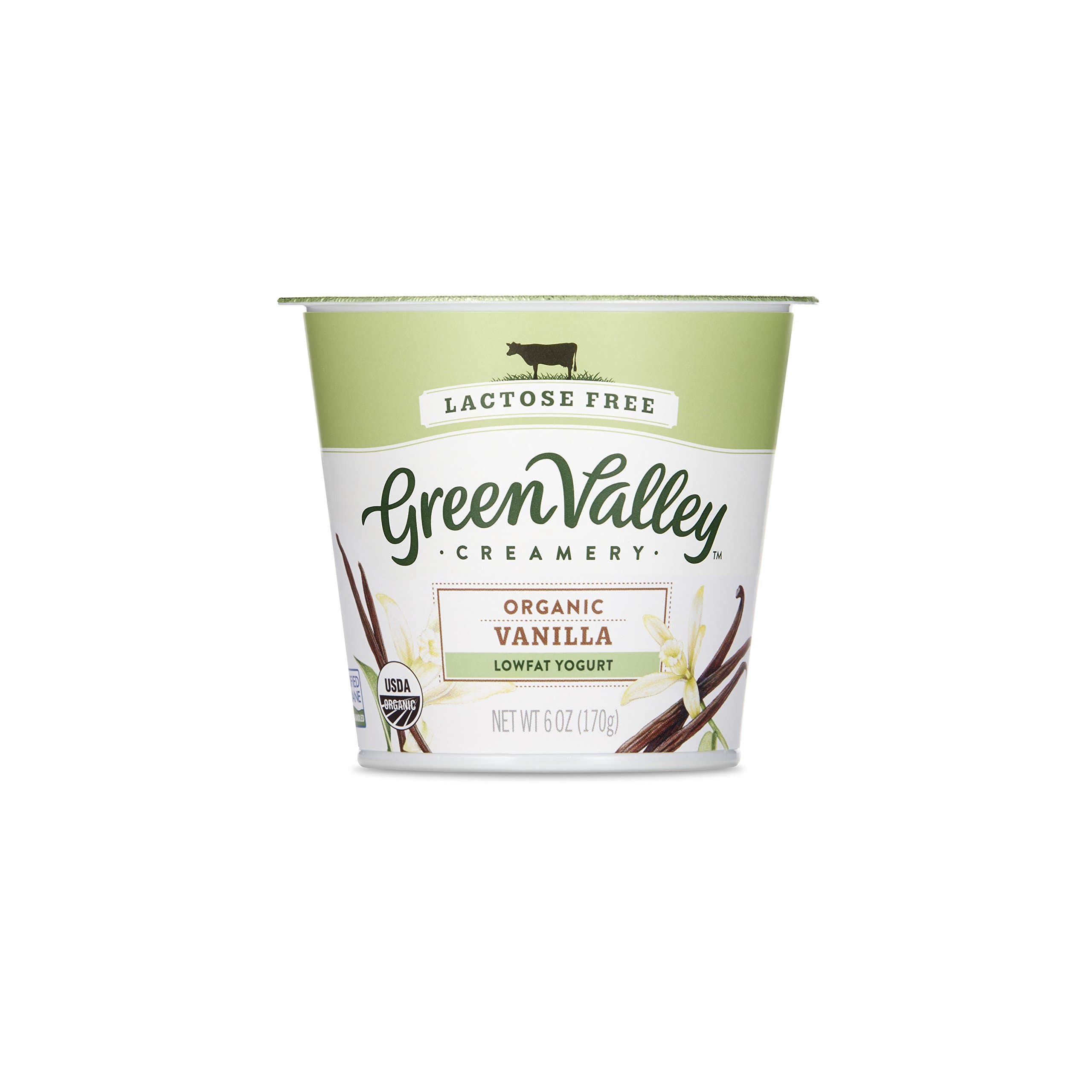 Green Valley Organics Vanilla Lactose Free Low Fat Yogurt, 6 oz