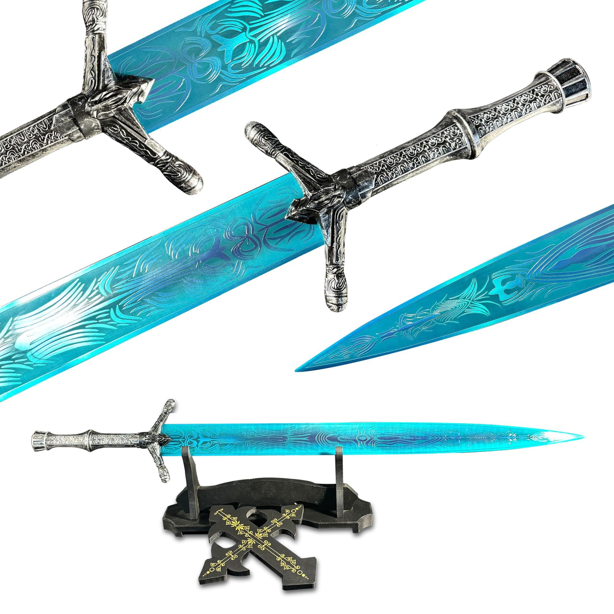 Moonlight Greatsword Sword Full Metal 39" Dark Moon Greatsword Replica Weapon