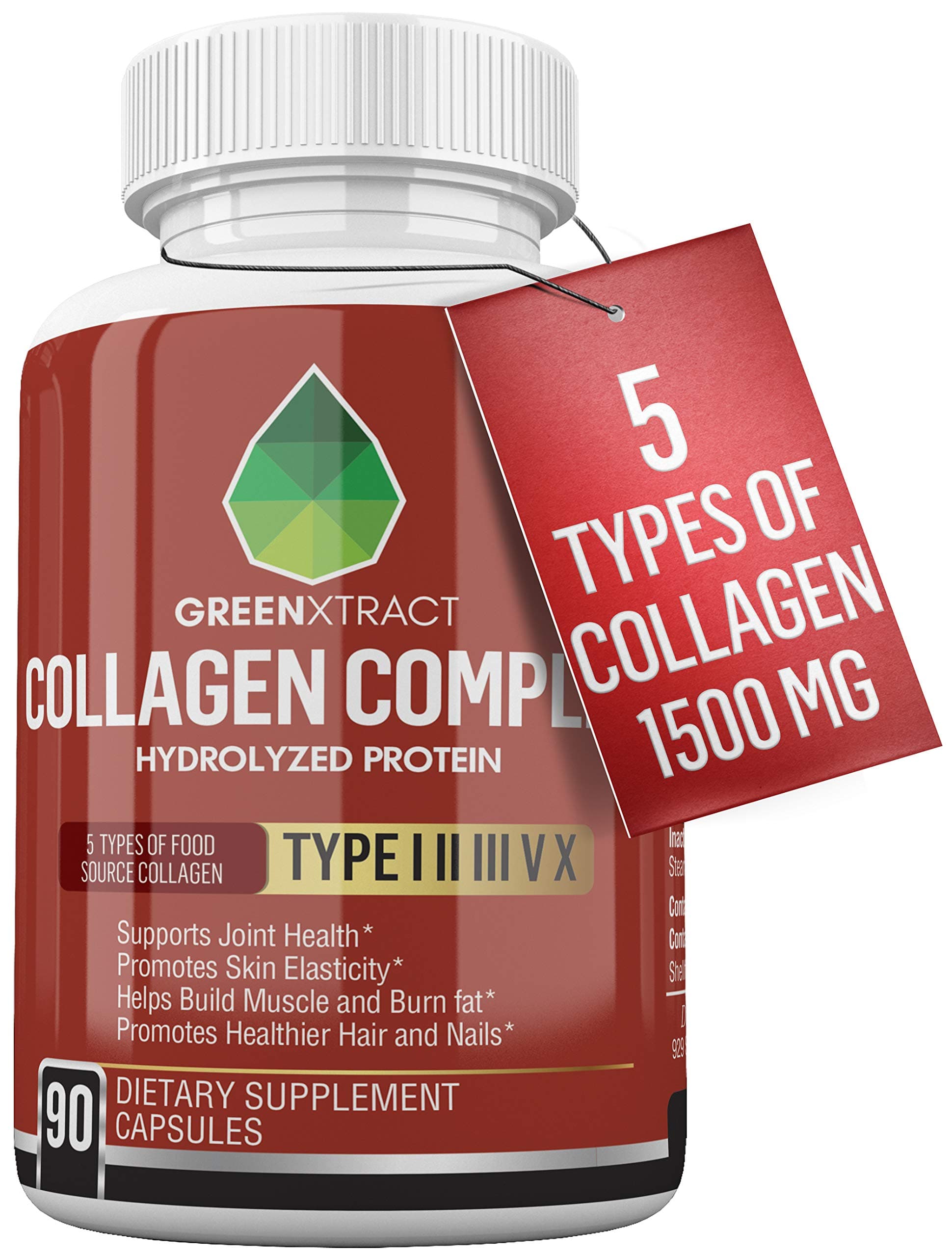 Only The Best Multi Collagen Peptides Powder Types I II III V X Grass-Fed Collagen Pills For Hair, Skin, Nails, Anti-Aging, Digestive & Joint Health Hydrolyzed Collagen Supplement 90 Collagen Capsules