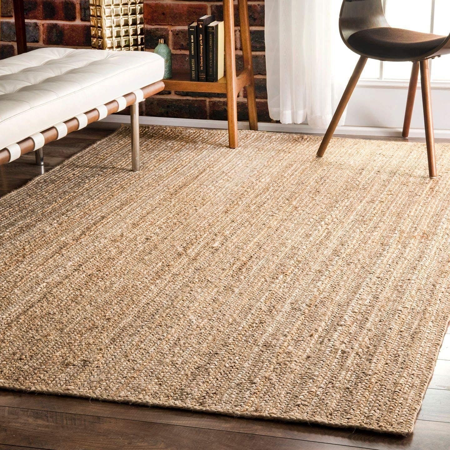 Rug Natural Jute Round Handmade Reversible Carpet Area Rug from RIPAZ VOGUE (60 x 180 cm (2 x 6 Feet))