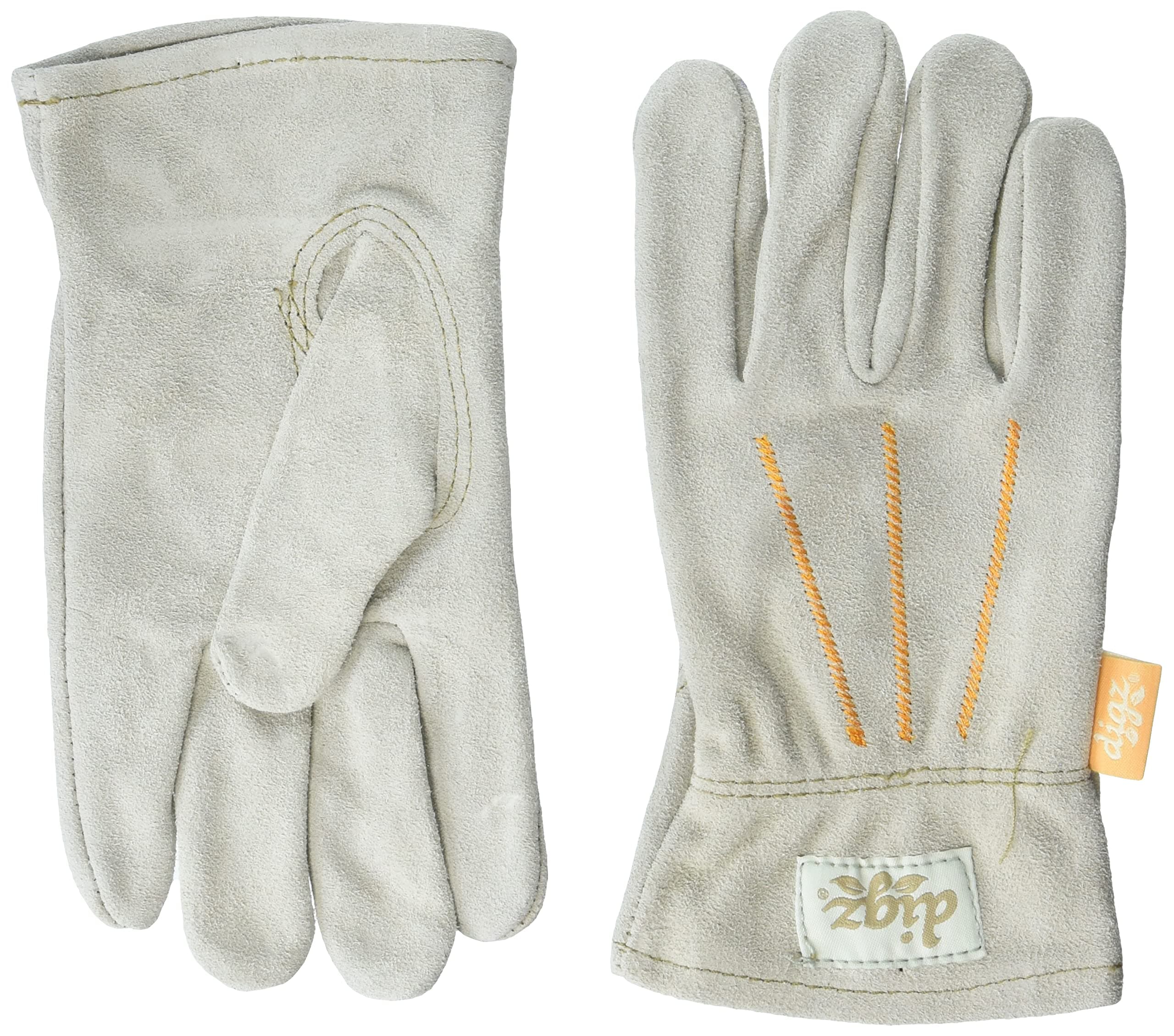 Digz Women's Full Suede Leather Garden Gloves | Durable Leather Gardening Gloves | Color: Tan | Size: Medium