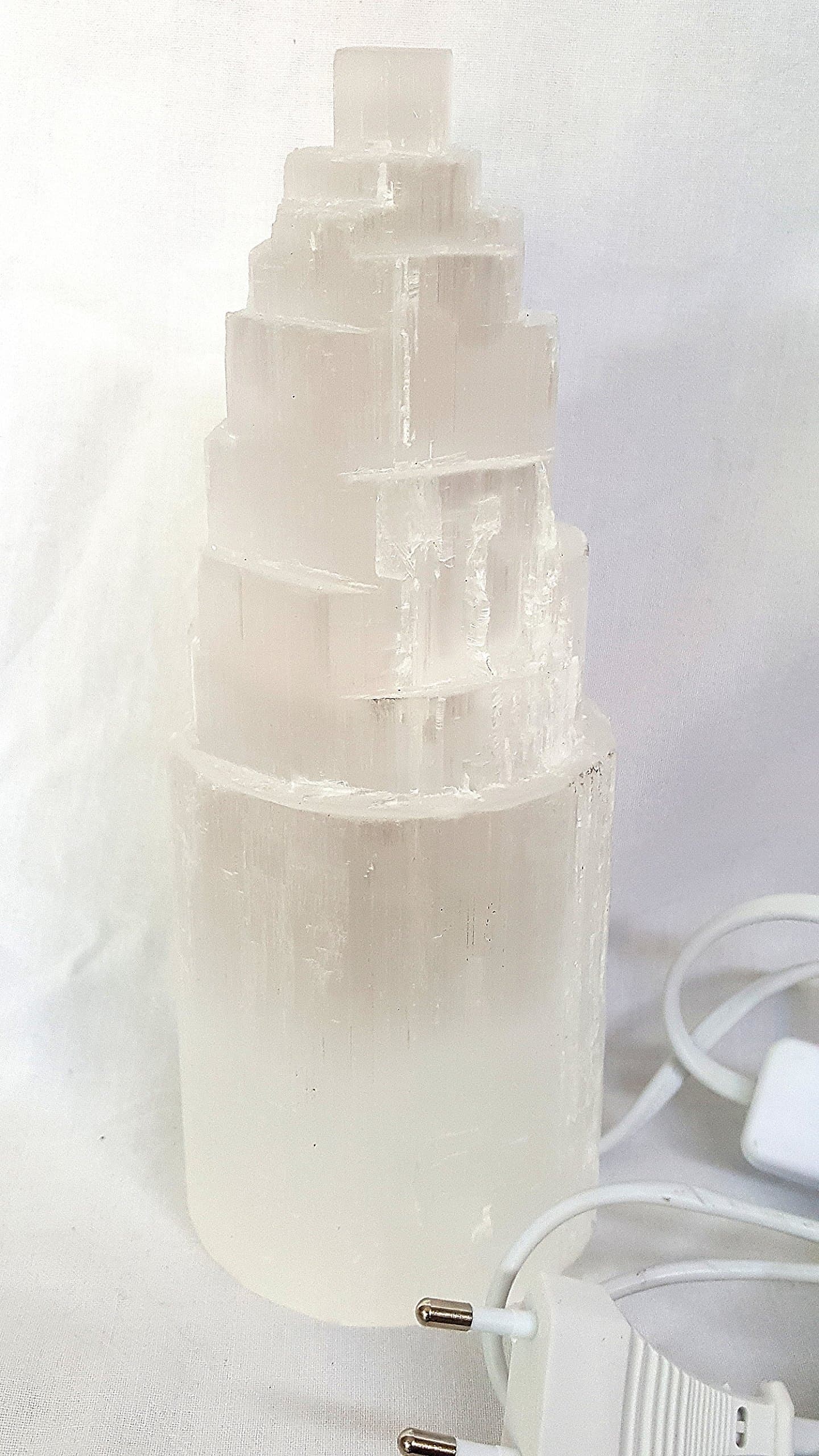 Artigianato Selenite Lamp Approx. h 38 cm