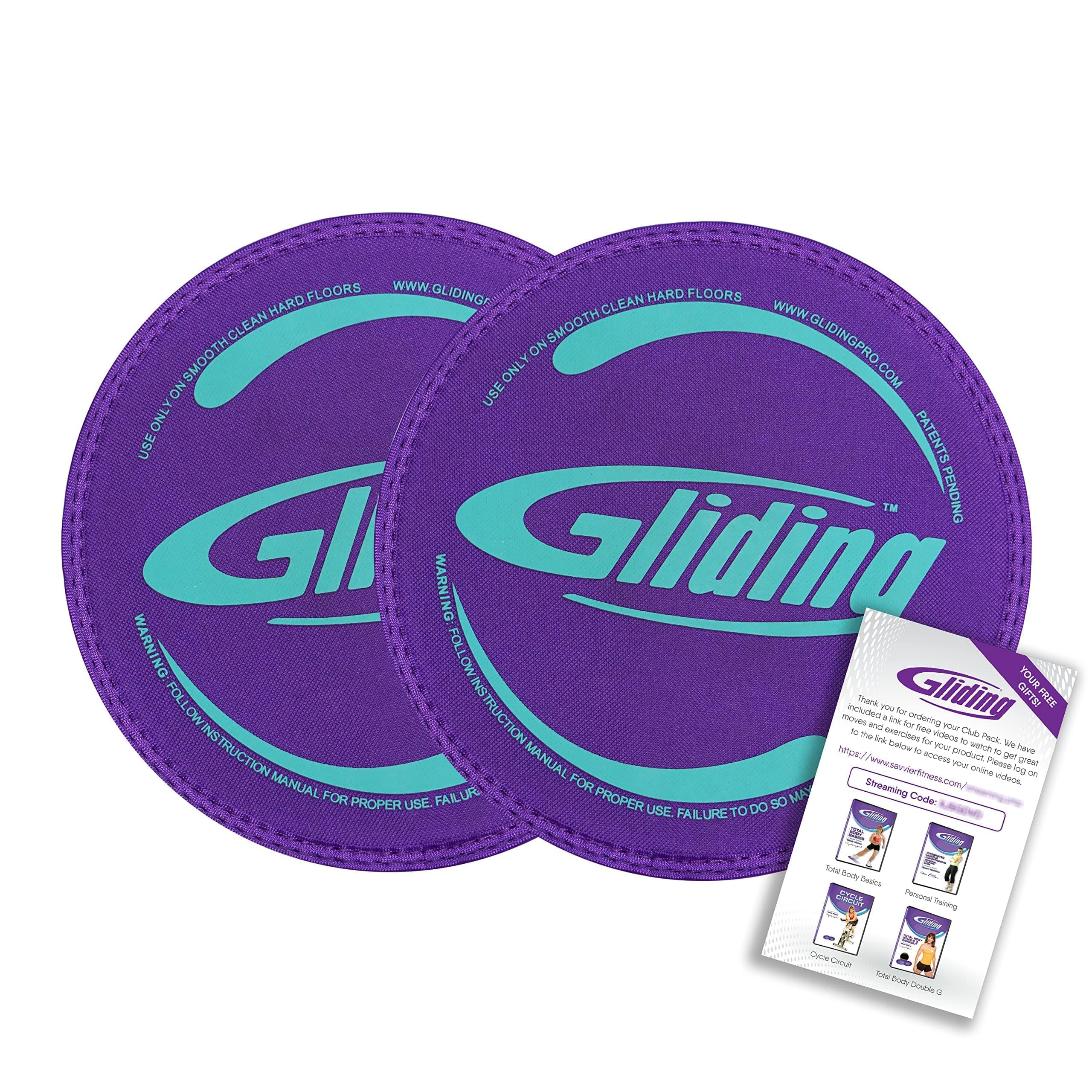 Gliding Store Discs for Working Out - Exercise Sliders for Hardwood Floors 1 Pair, Authentic Workout Sliders Disc for Full Body Resistance Workout, Includes 4 Streaming Video Workouts