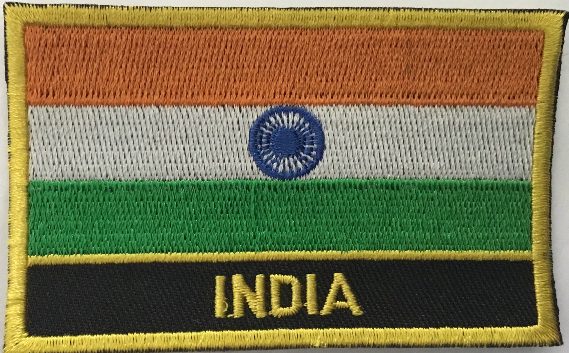 India Flag Embroidered Rectangle Patch