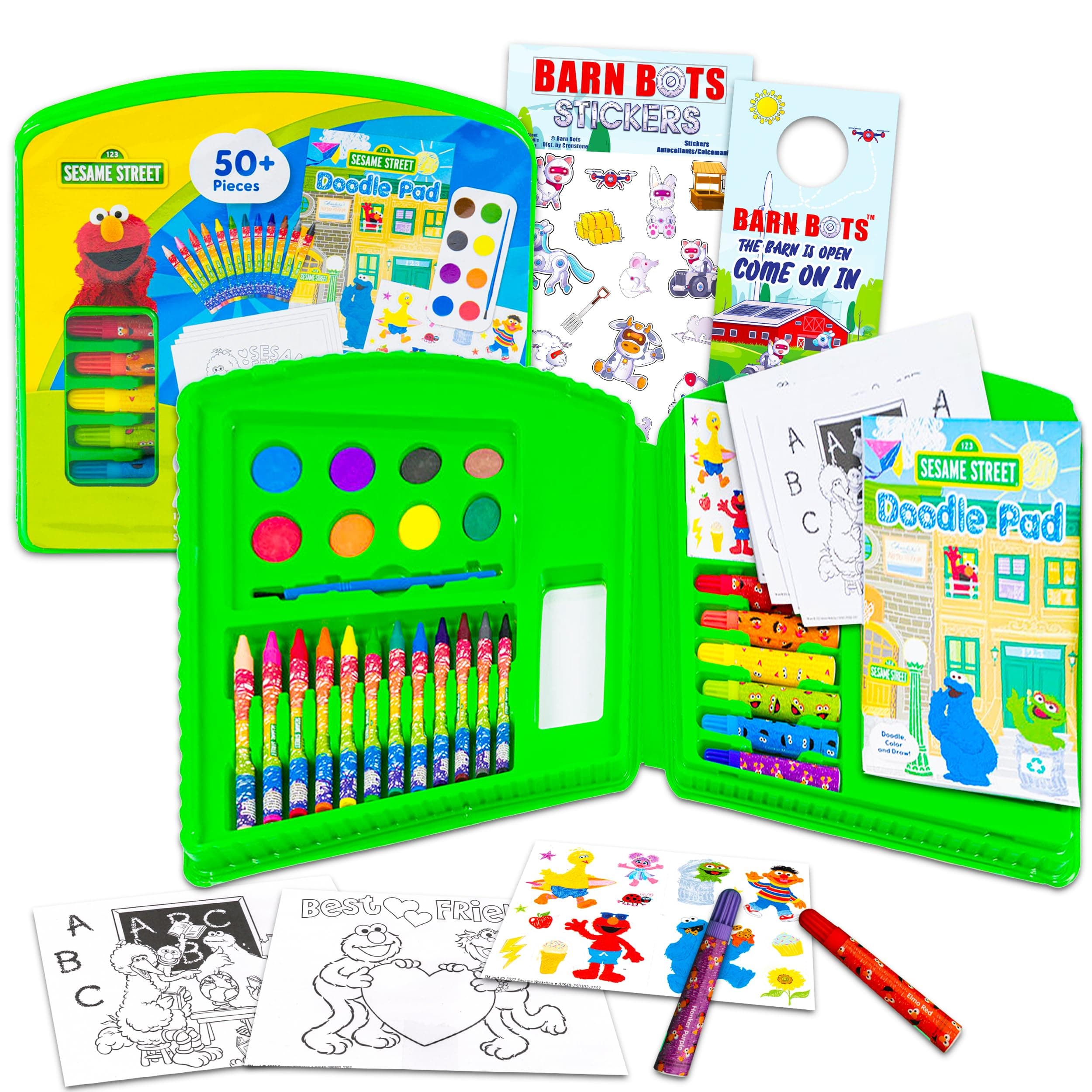 Sesame Street Coloring and Activity Art Case - Ultimate Sesame Street Arts and Crafts Set With Sesame Street Stickers, and More