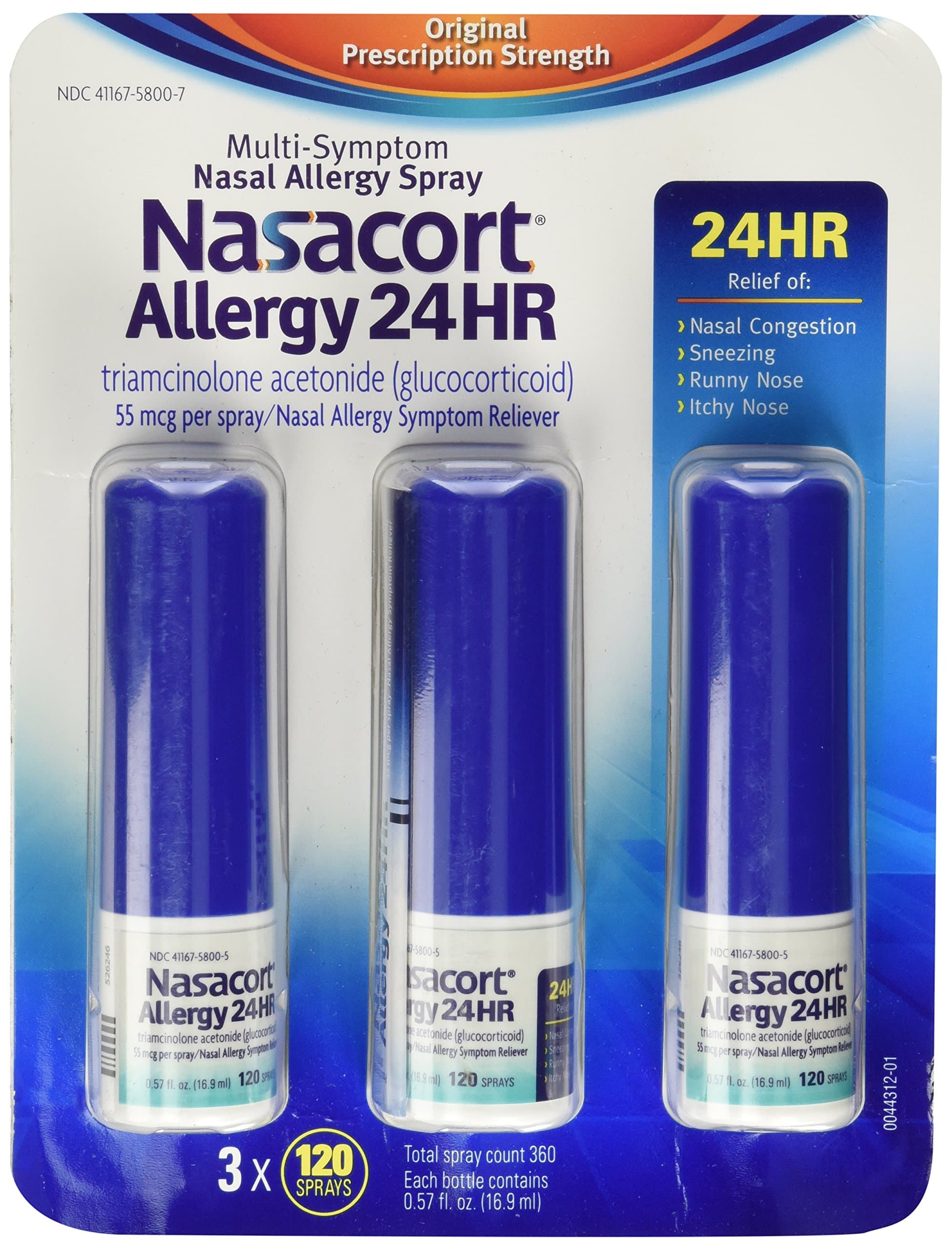 Allergy 24hr Non-Drip Nasal Spray (120 sprays, 3 pk..)