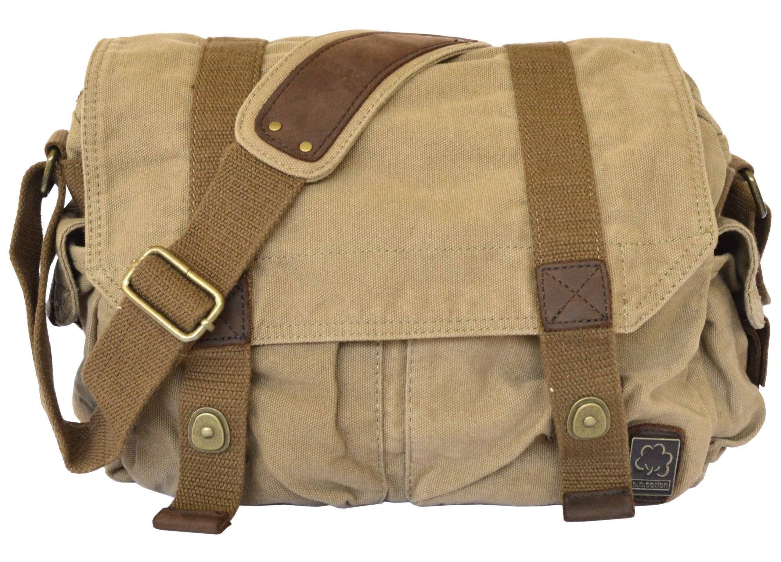 Vintage Canvas Heavy Weight Over the Shoulder Messenger Bag